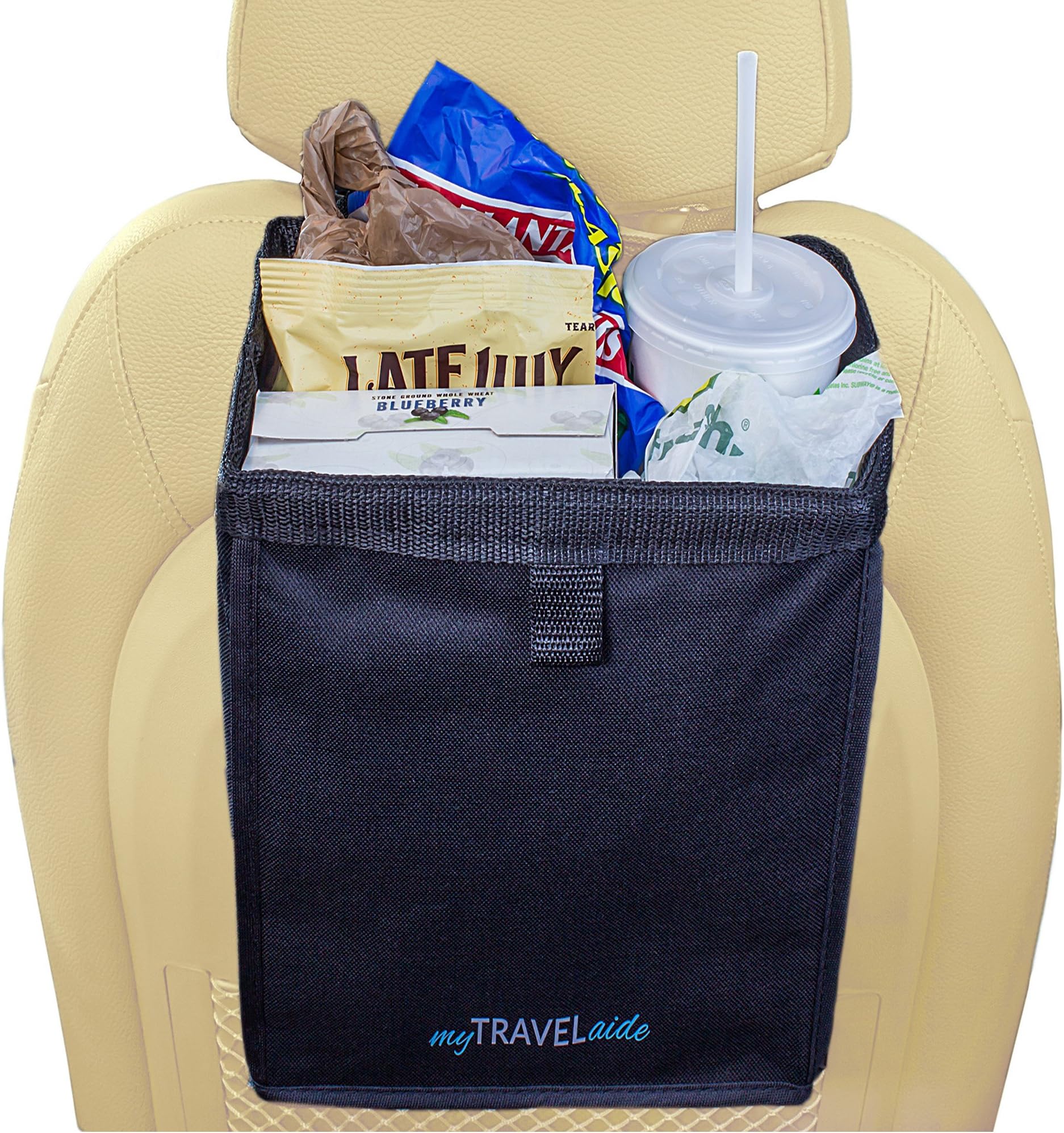 Car Garbage Can Extra Large - Leakproof, Ultra Durable, Waterproof, Hanging Car Trash Can - Versatile Accessory Doubles as Drink Cooler and Vehicle Trash Bag / Auto Waste Basket by MyTravelAide