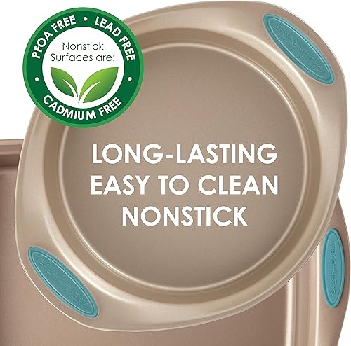 Miniatura 4 de Rachael Ray 46179 Cucina - Juego de utensilios antiadherentes para hornear con agarres  5 piezas, color marrón latte y Cucina de nailon