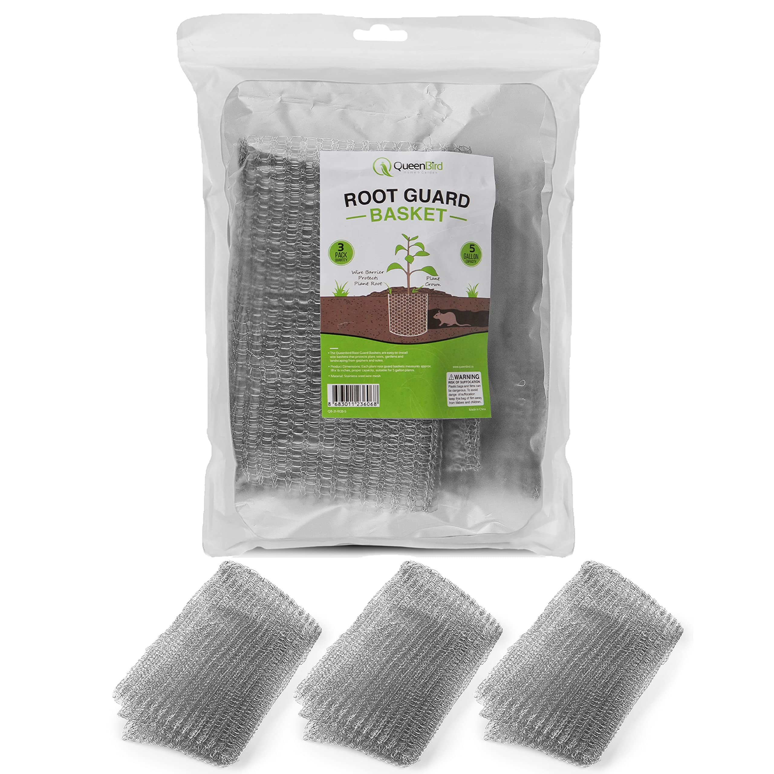 Buy QueenBird 5 Gallon Root Guard Baskets 3 Pack Protect Roots