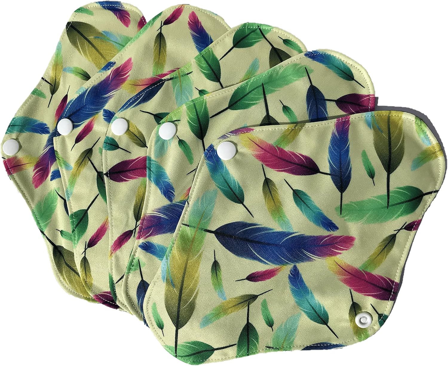 5 X Reusable Sanitary Pads Towels, ST'S Odour Absorbing Bamboo Cloth, Washable Menstrual Cloth Pantyliners - Image 4