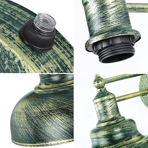 Miniatura 4 de DAKAFUL Paquete de 2 luces de granero al aire libre del atardecer al amanecer, aplique de pared de bronce antiguo adecuado para una variedad de