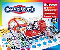Snap Circuits Jr. SC-100 Electronics Kit: 100+ STEM Projects, 28 Snap Parts, No Soldering, Ages 8+ Educational Toy