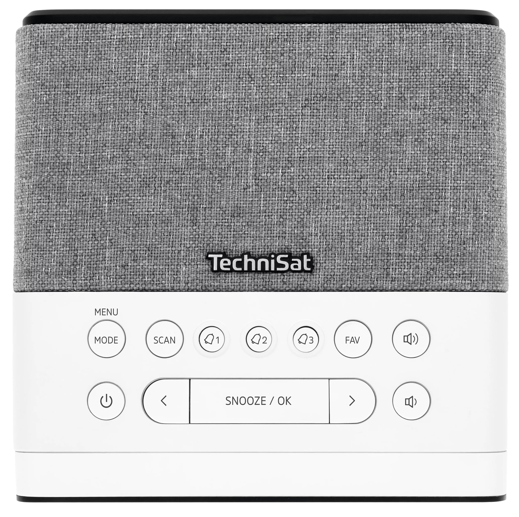 TechniSat Digitradio 52 ASA – DAB+ radiobudzik z automatycznym alarmem bezpieczeństwa (ASA, UKW, budzik, cztery budziki, ściemniany wyświetlacz LC z czujnikiem światła, Bluetooth streaming audio, 3 W