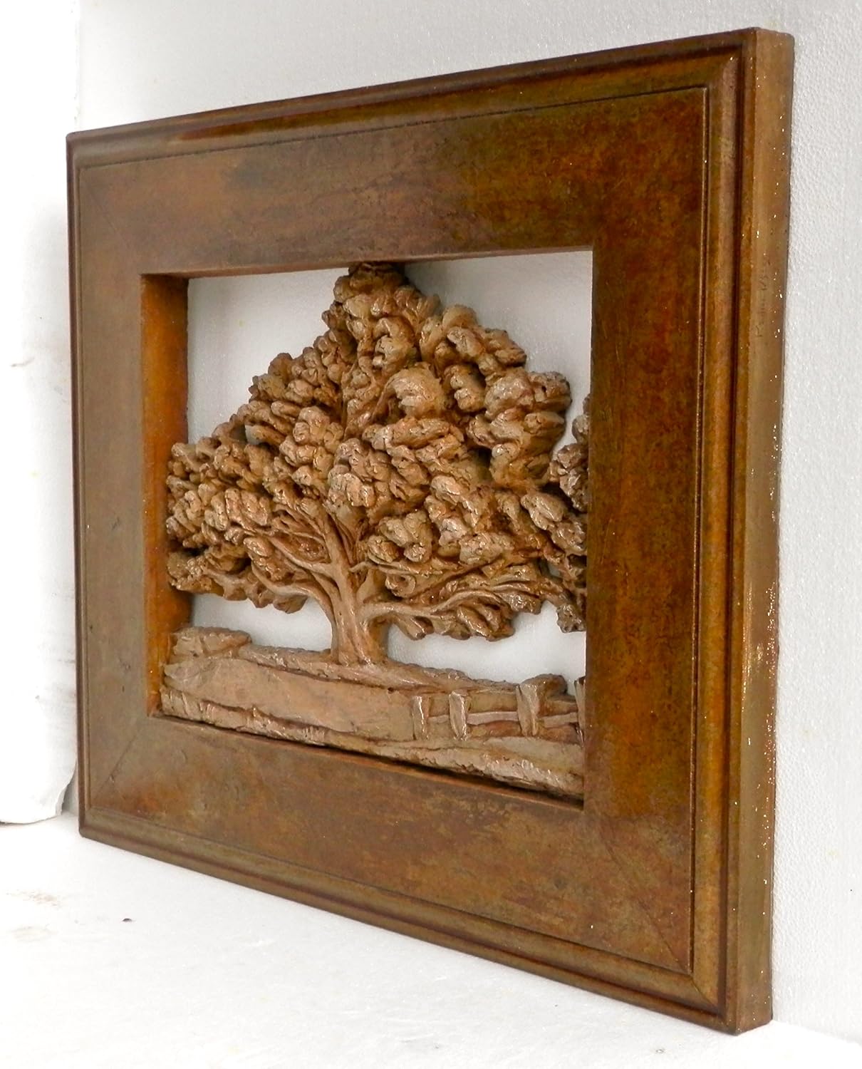 Tree of Life Home Accessories, Outdoor Wall Picture, Indoor & Outdoor Patio Decor, Stone Picture of Tree Relief, Hand Carved Sculpture, Fireplace - Table Accent, Outdoor Living Decor, Patio Decoration, Fine Art Stone Relief Plaque Hand Carved Sculpture