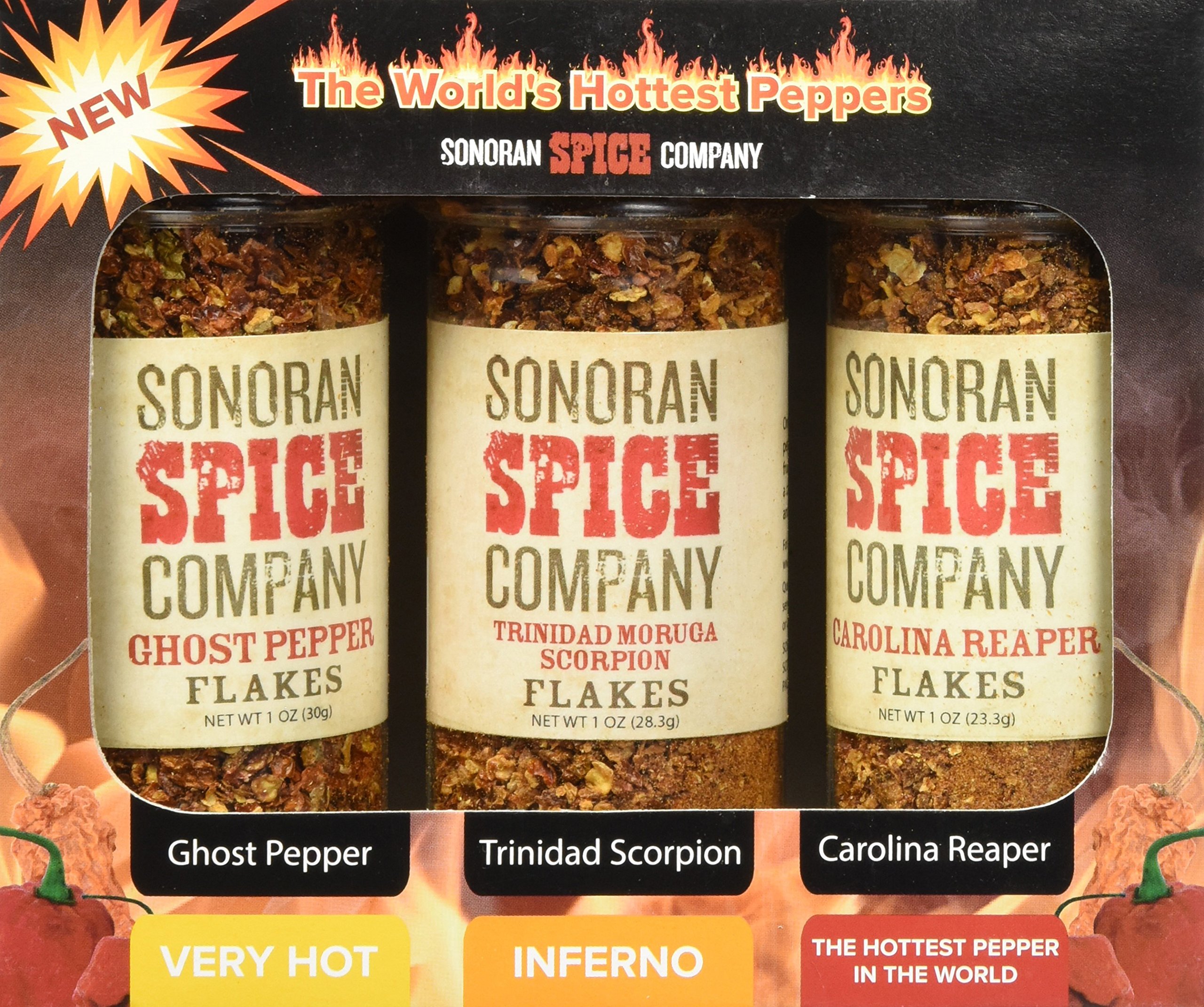 Sonoran Spice Carolina Reaper, Trinidad Scorpion, Ghost Pepper Flake