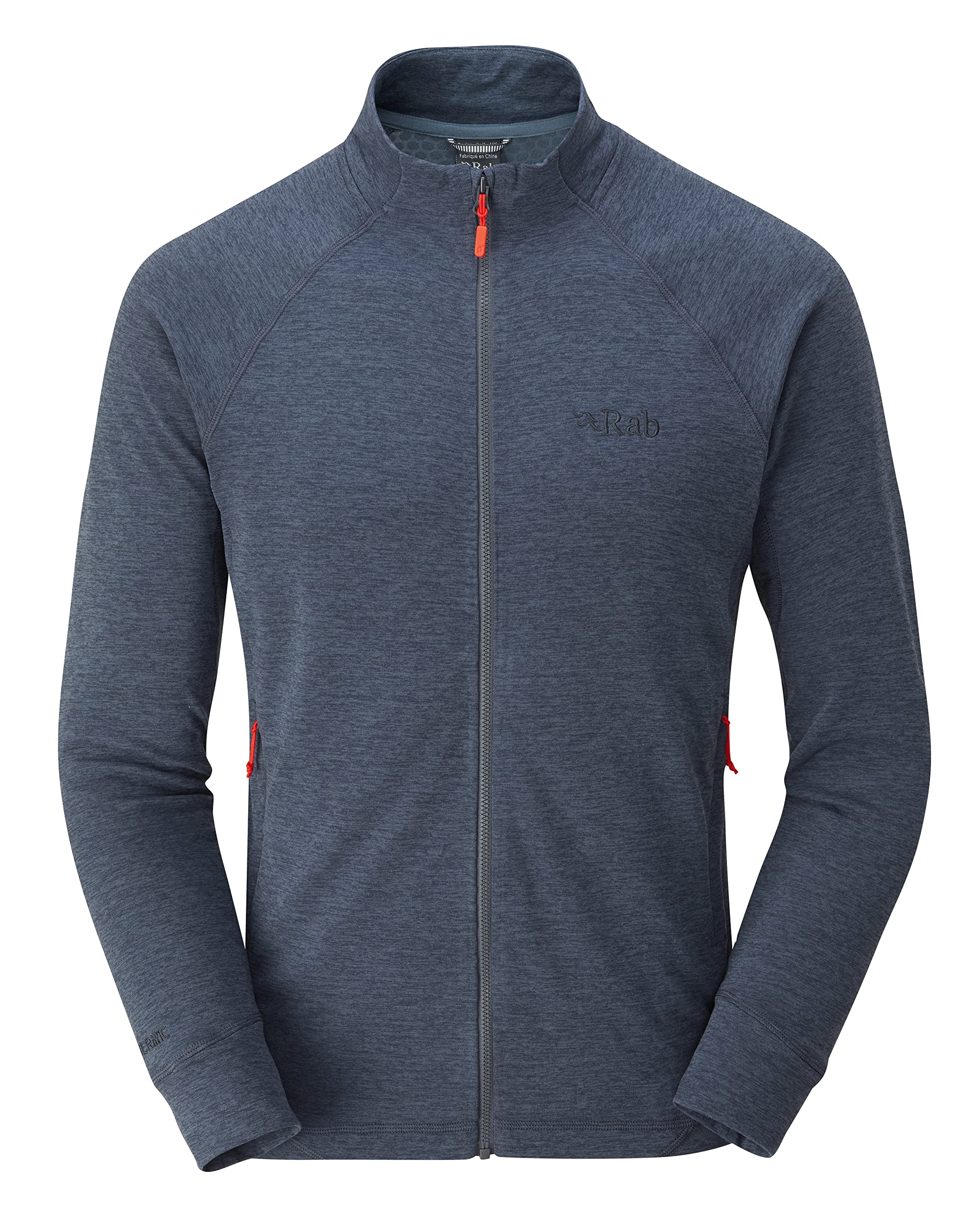 Rab Men's Nexus Jacket - Lightweight Fleece Coat for Hiking, Trekking, & Climbing - Steel - Large