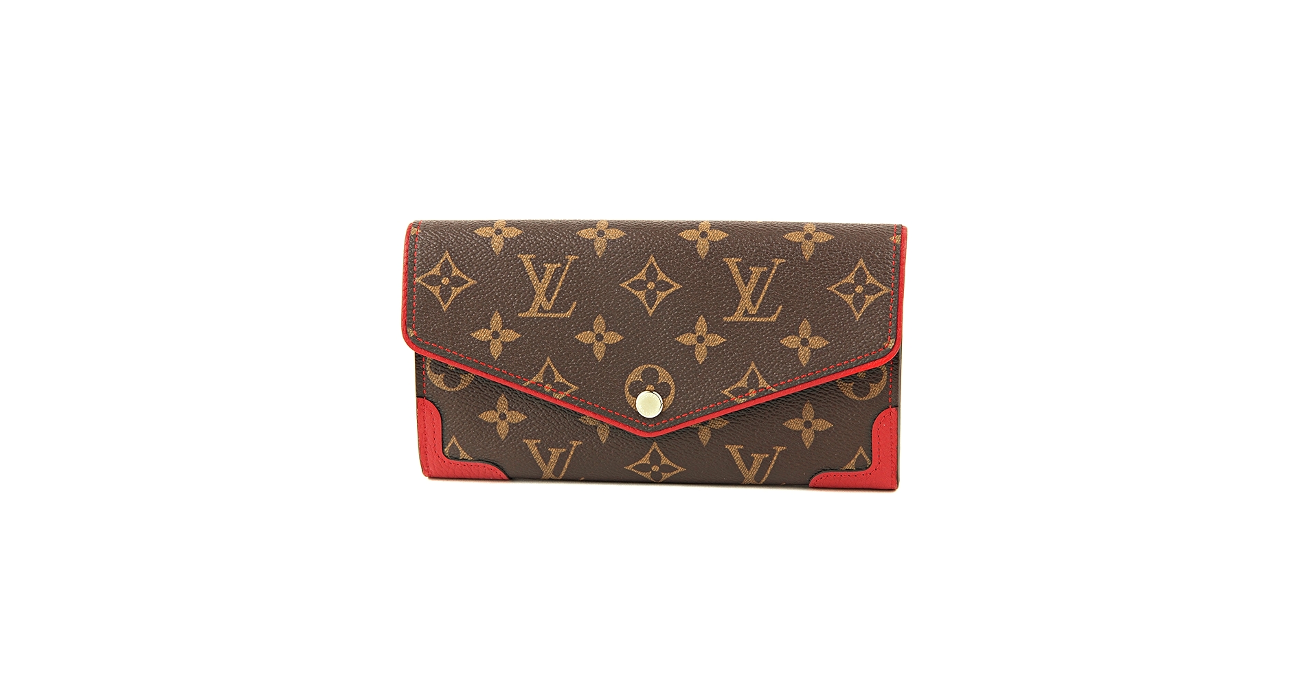 【値下げ】Louis Vuitton モノグラム 長財布 ブラウン/レッド 楽天市場】【中古】 ルイヴィトン 長財布 ポルトフォイユ サラ