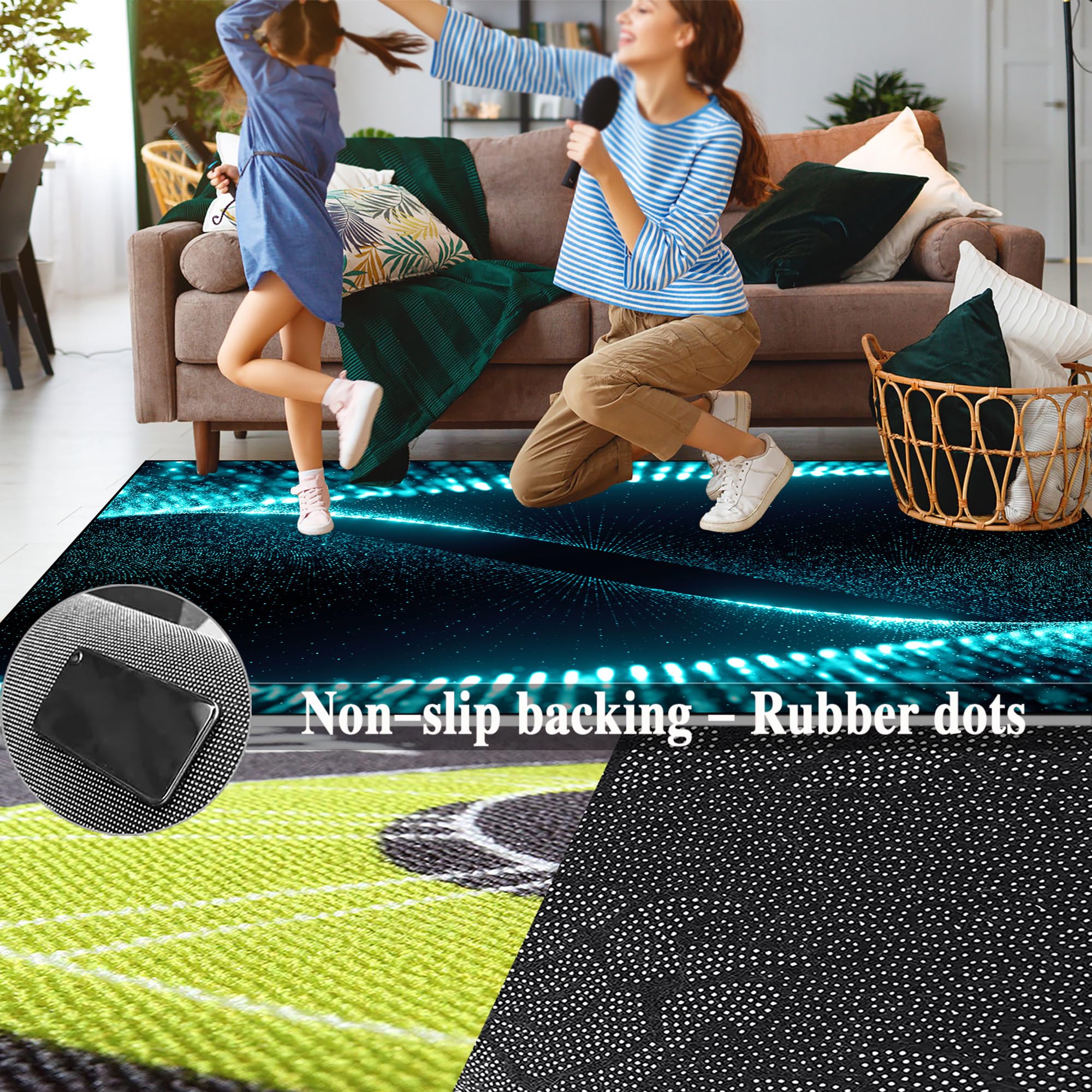 Schlagzeugteppich Schallschutz Akustik Teppich Drum Teppich Schallschutzmatte Drum Rug Drum Matte Drumteppich rutschfeste Trommel Teppiche, Für Bass Drum Snare Schlagzeug Teppich 230 x 180 cm