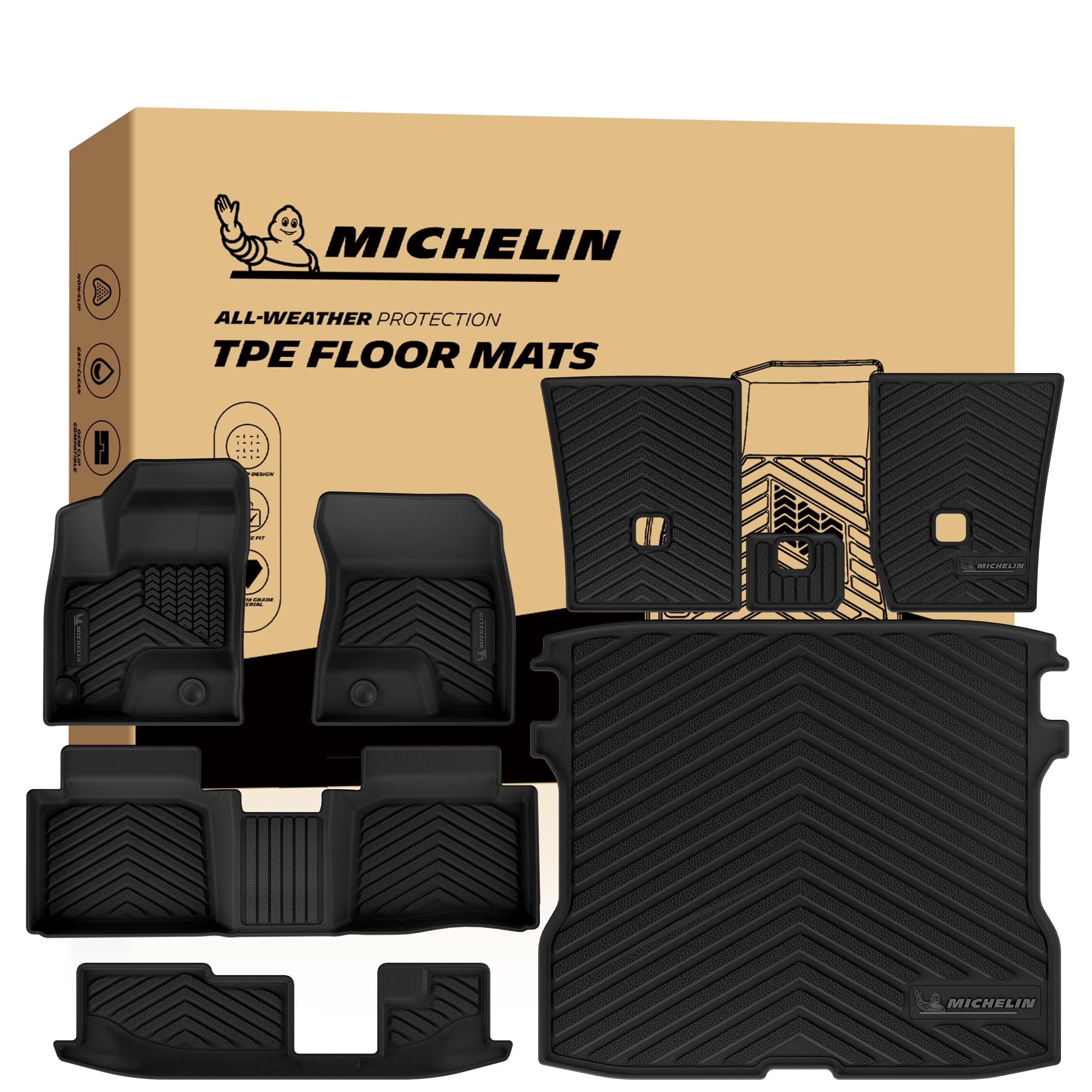 Michelin Vehicle Mats for 2026 Nissan Rogue PHEV (Plug-in Hybrid) 7-Seater