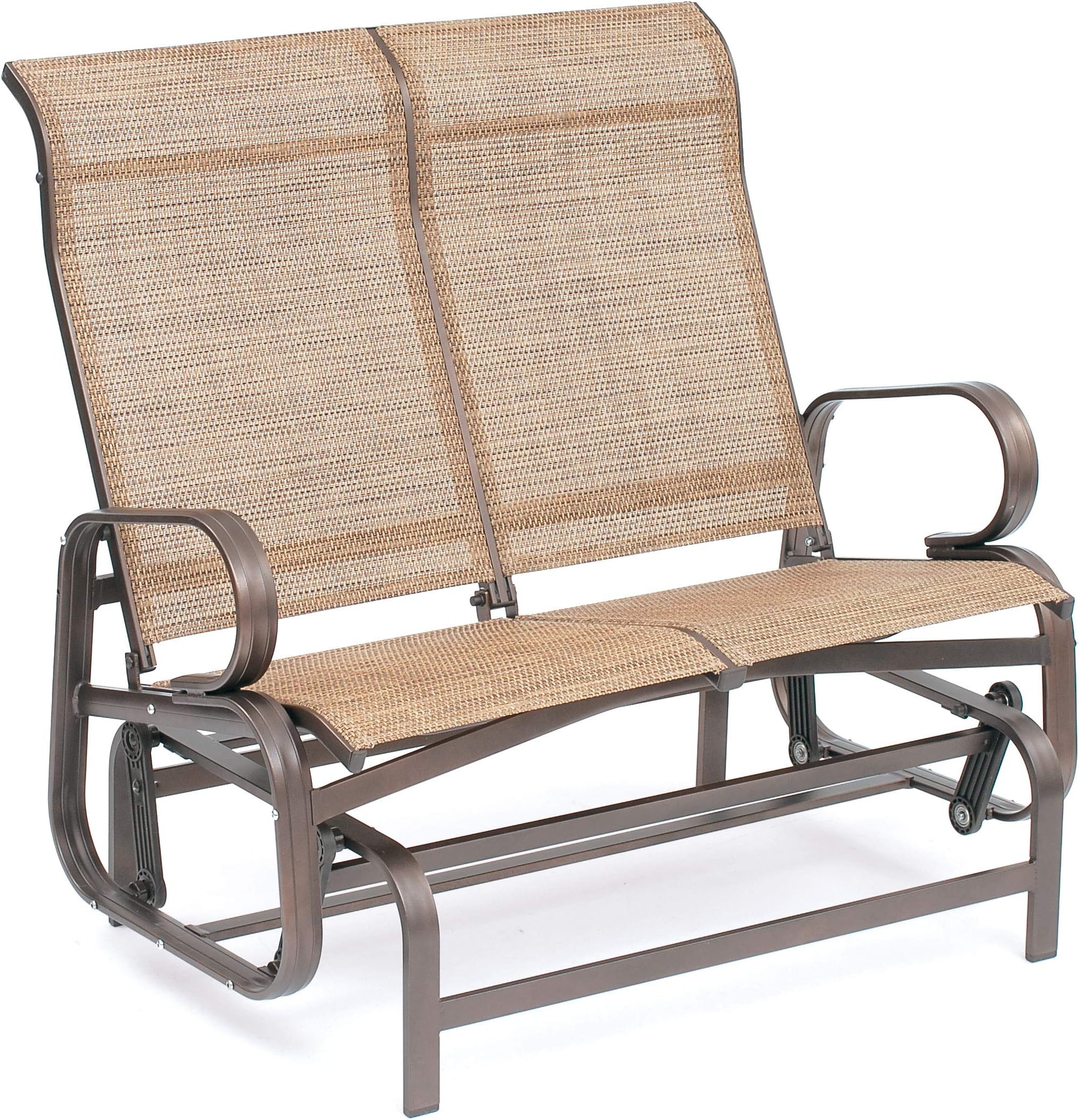 Transcontinental Group Havana Twin Seat Glider with 4 by 5 Textilene, Bronze
