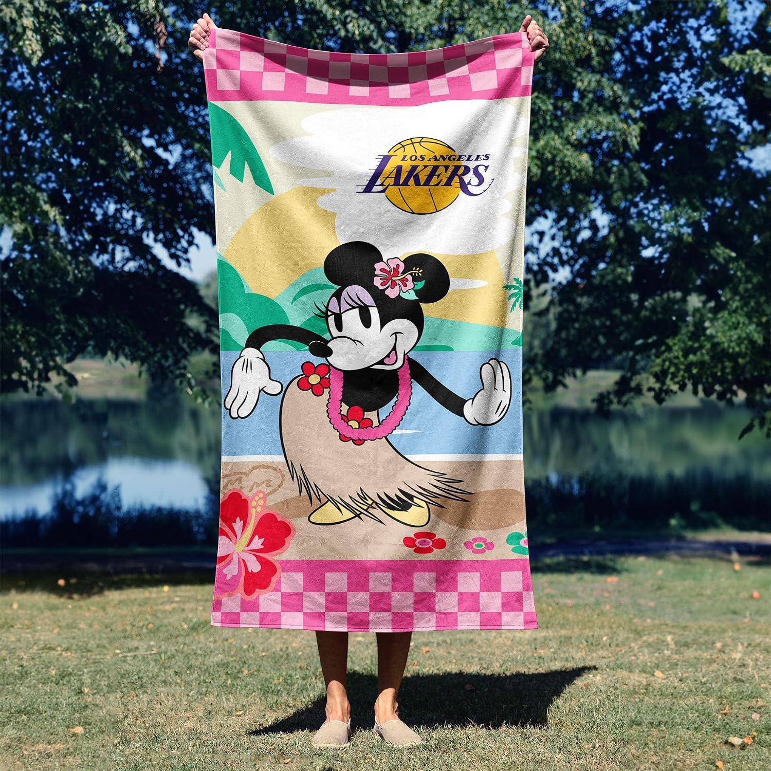 Northwest NBA Disney Microfiber Beach Towel, Lightweight Quick Dry Absorbent Bath Pool Swim Travel Gear, 30 x 60 Inches