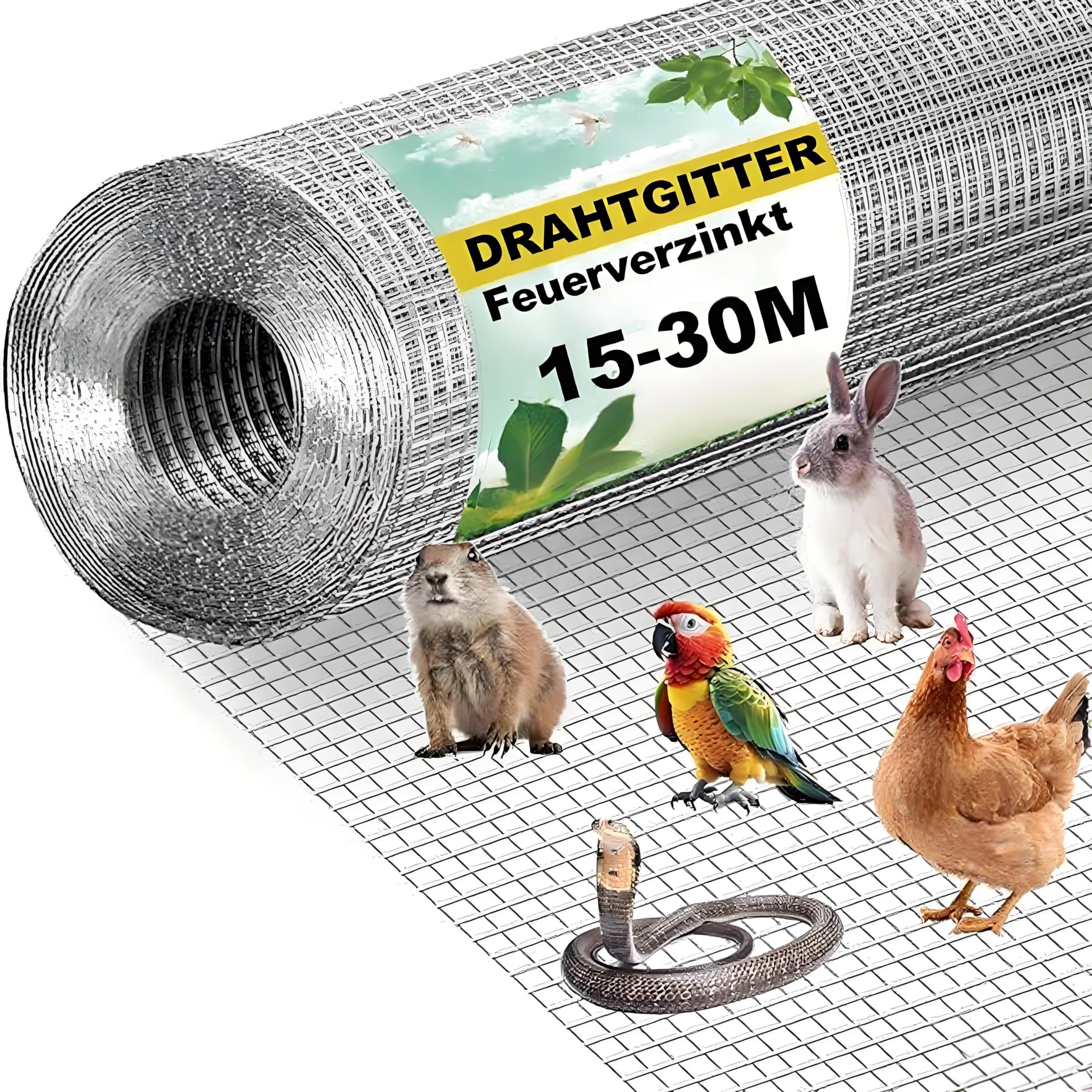 Amagabeli 1.2m X 15m Hasendraht Volierendraht 12x12 Feinmaschig Wühlmausgitter Für Hochbeet Zaun Hühnerdraht Maschendrahtzaun Kaninchendraht Verzinkt Drahtgitter Feuerverzinkt