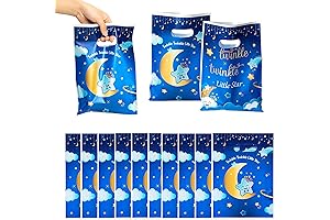 50Pcs Blue Party Favor Bags Twinkle Twinkle Little Star
