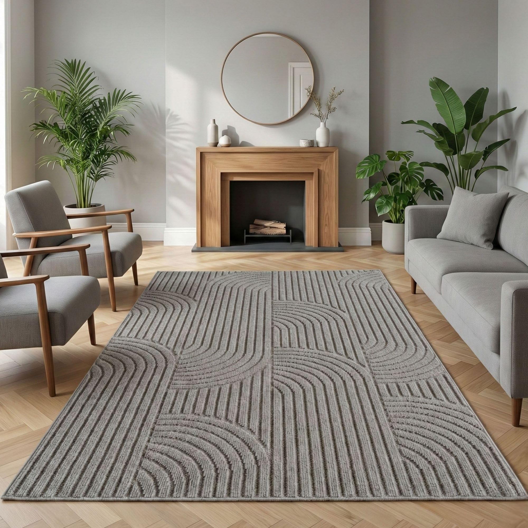 Carpetsale24 Teppich Wohnzimmer Einfarbig Bouclé Schlingenflor Skandi Stil Superweich Pflegeleicht Robust für Schlafzimmer Modern Gemütlich