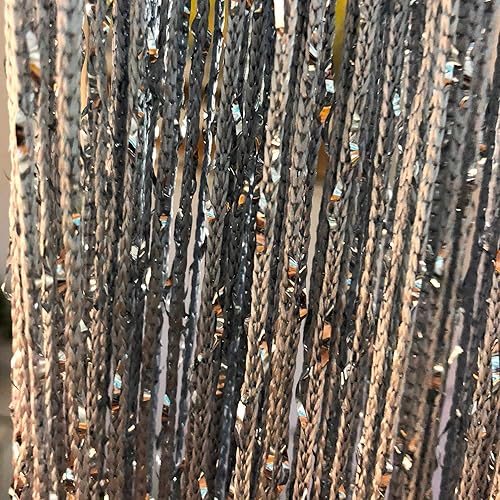 Miniatura 6 de Paquete de 2cortinas de 39 x 79pulgadas con cuentas, estilo hippie, divisores de habitación para privacidad, decoración bohemia para puertas, hogar,