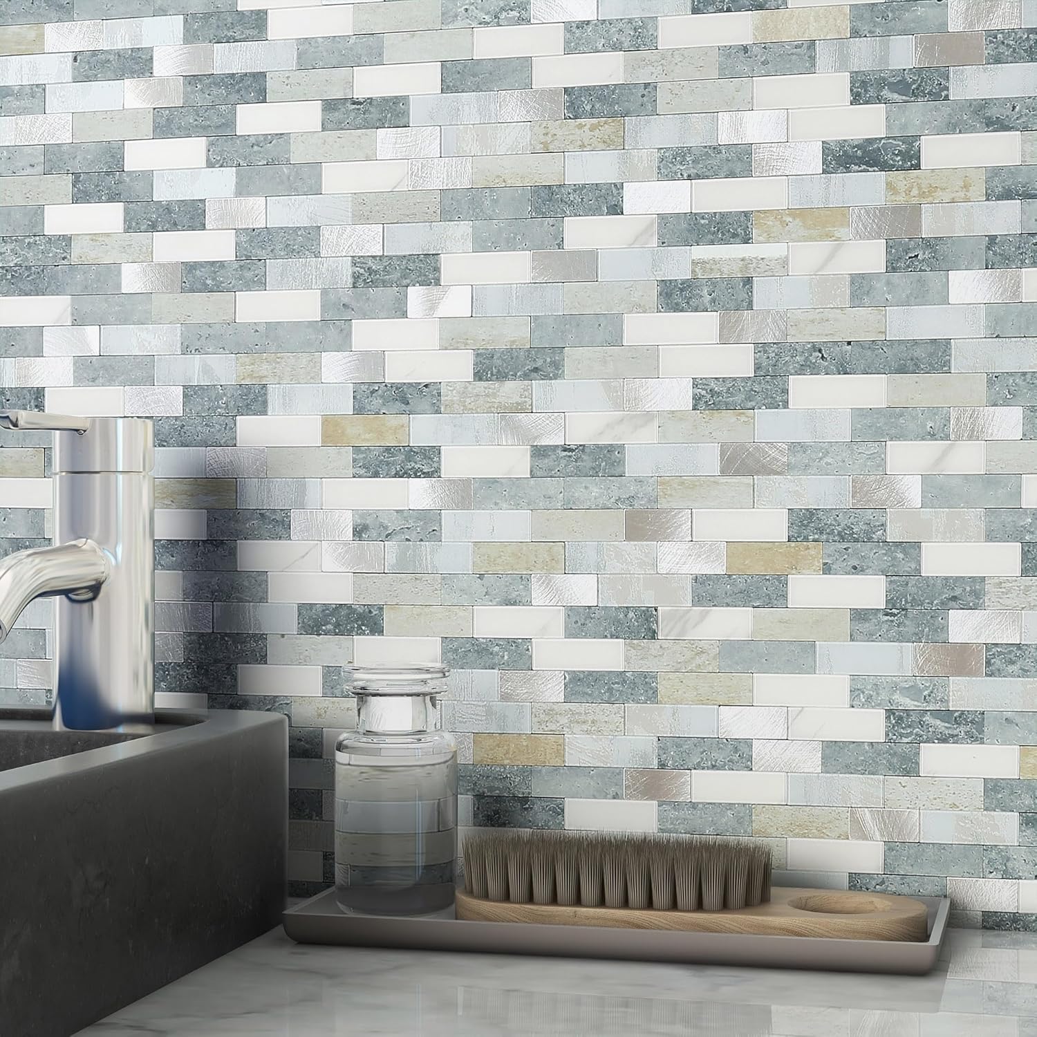 BeNice Peel and Stick Backsplash for Kitchen Stickers,Peel and Stick ...