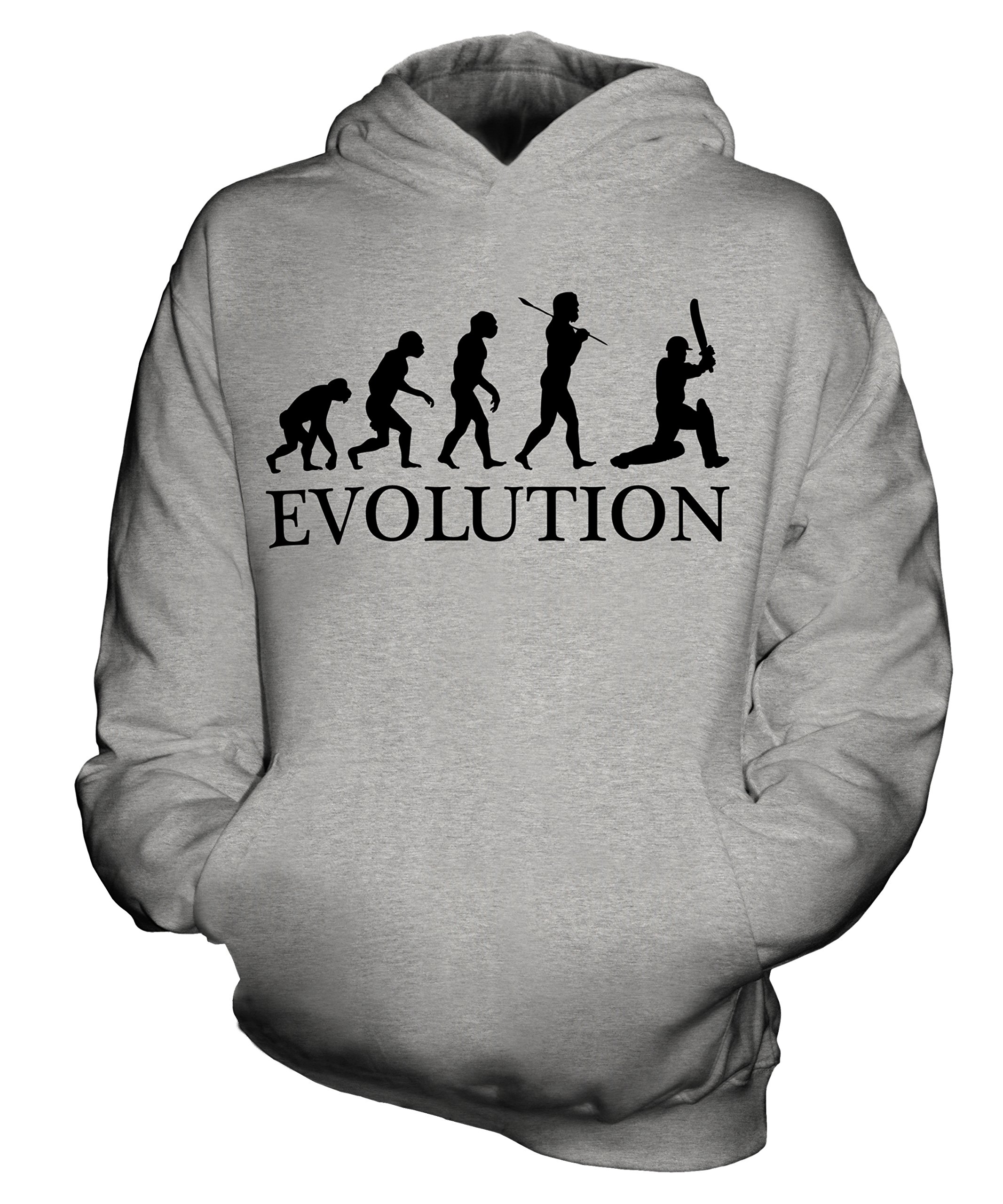 Candymix - Cricketer Evolution of Man - Unisex dziecięca bluza z kapturem dla chłopców dziewcząt dzieci małych dzieci sweter z kapturem top