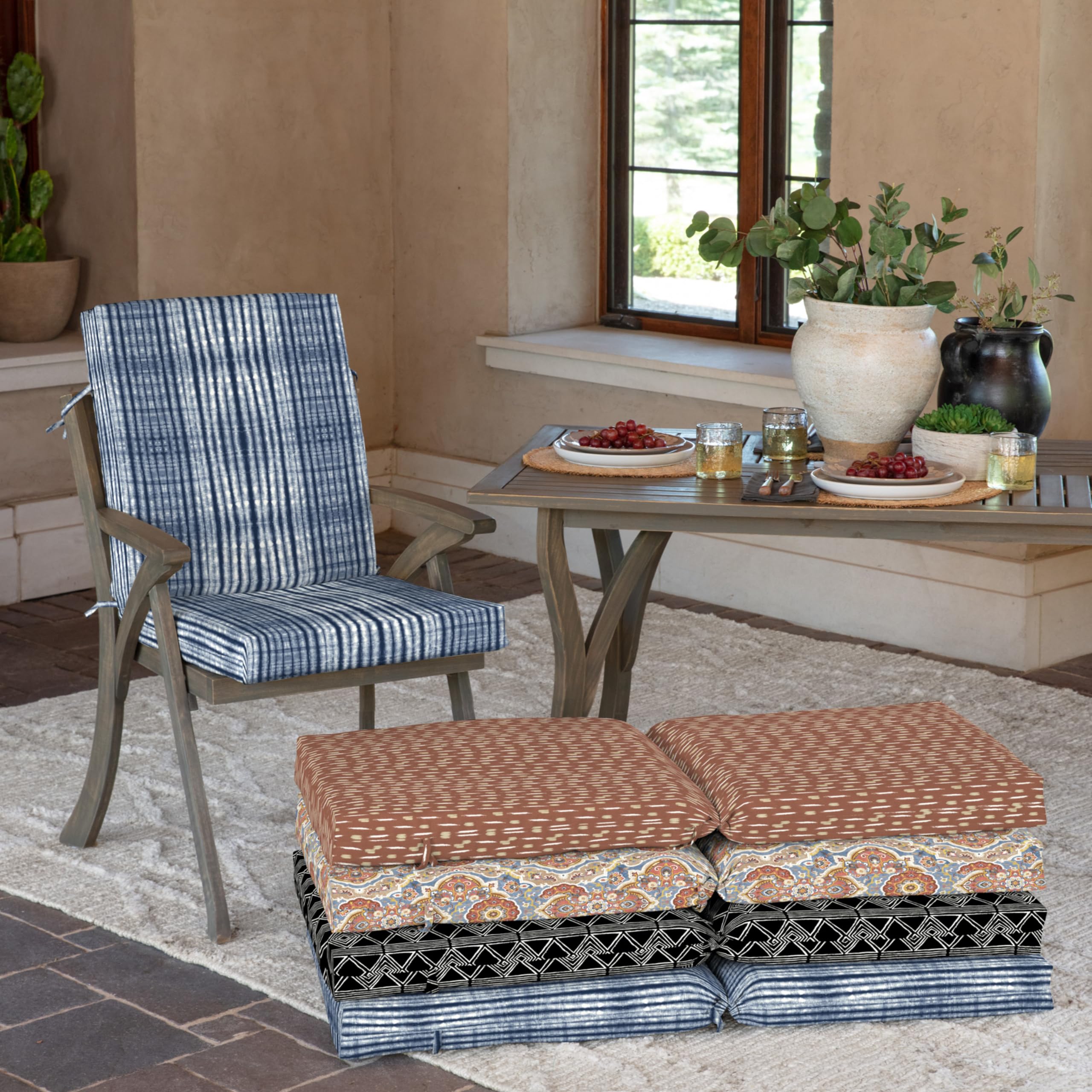 Amazon.com : Arden Outdoor Patio Dining Chair Cushion, 20x44, Rain