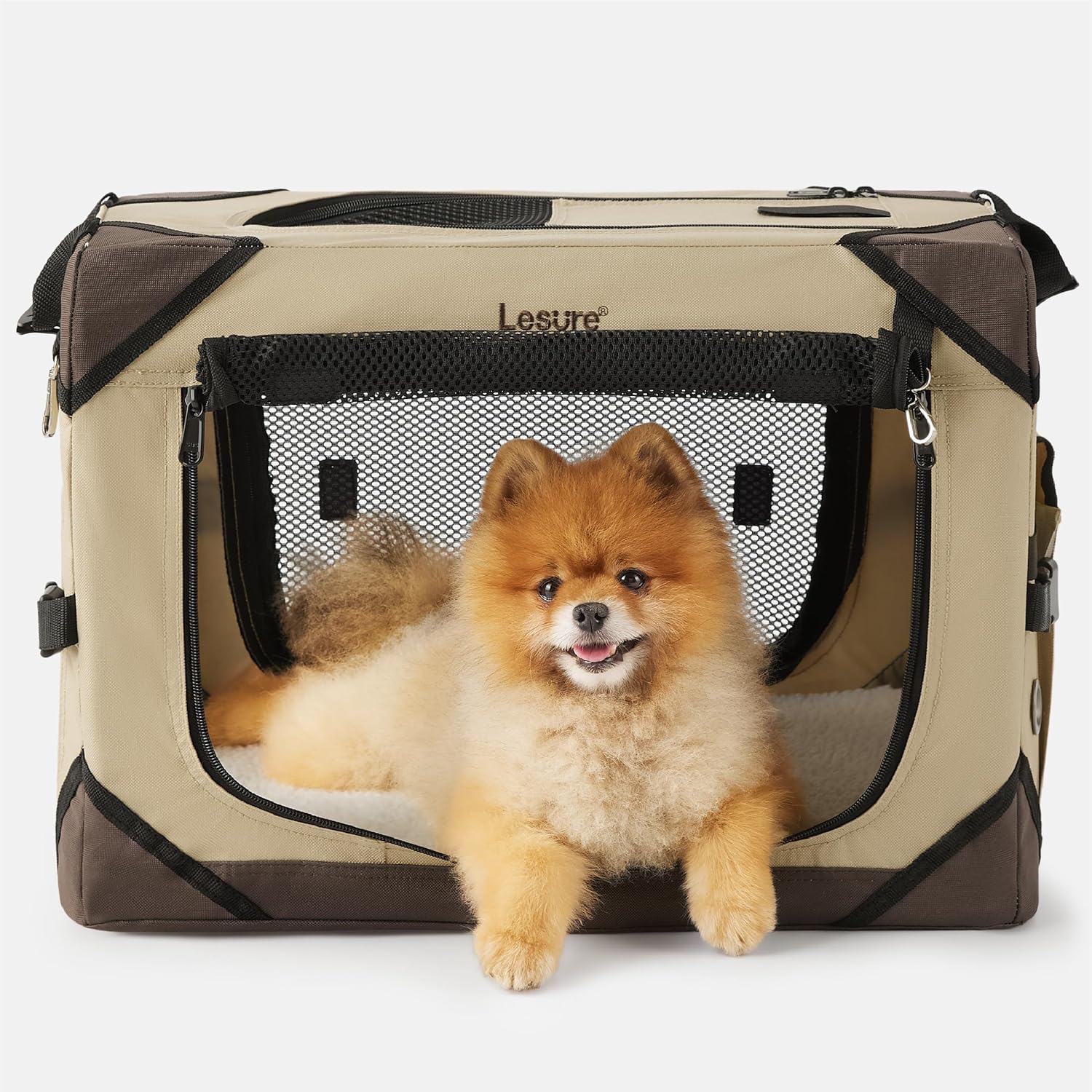 Lesure Collapsible Dog Crate Portable Dog Travel Crate