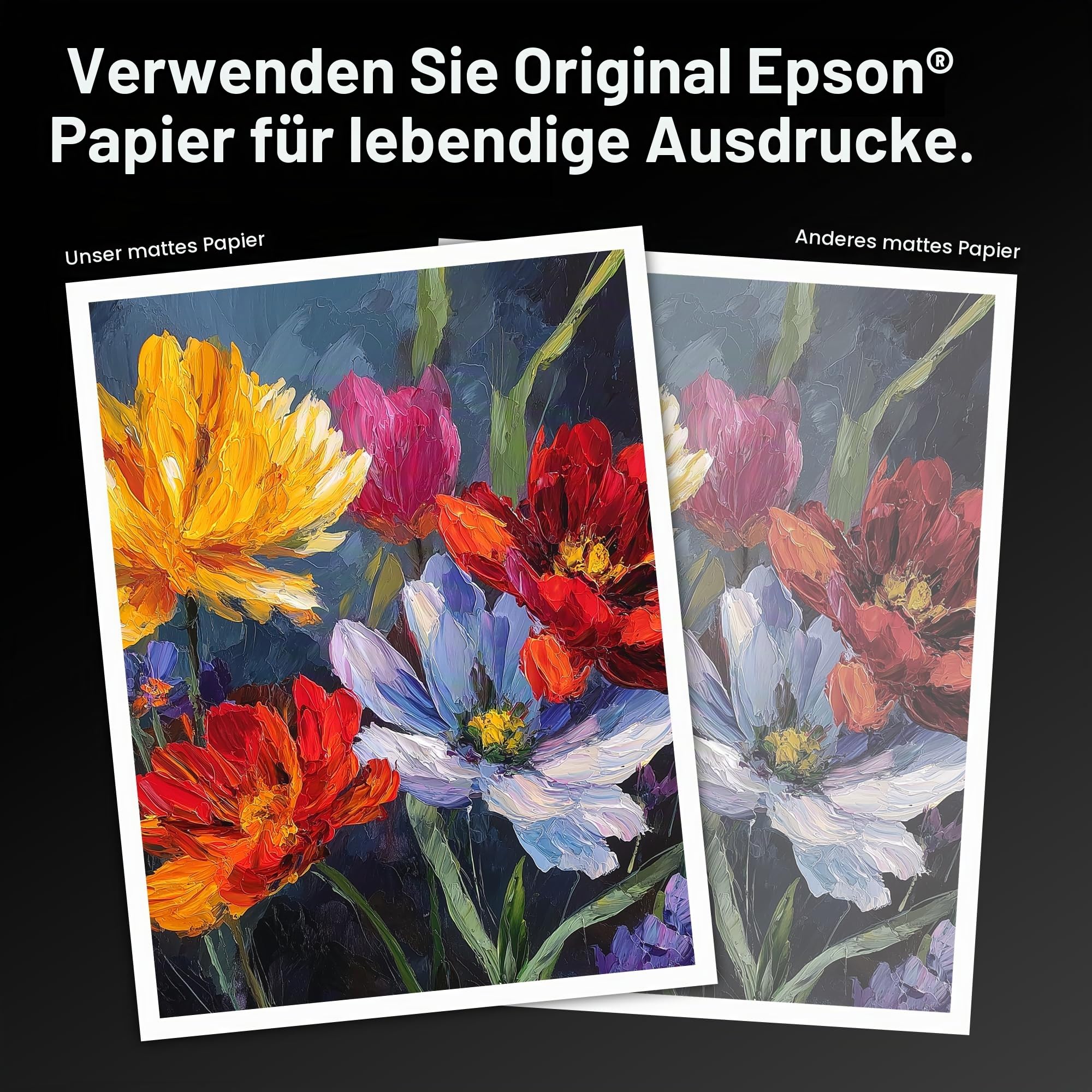 Epson Prem Present Paper Matte Dbl 50 8.5X11 | Schwerer, doppelseitiger Karton mit elegantem, mattem Finish. Funktioniert mit Tintenstrahldruckern.