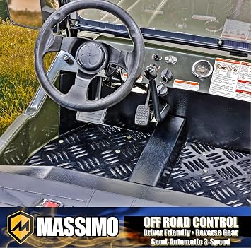 Massimo Motor Mini 125 Go Kart 125cc, Military Off-Road, ATV,UTV, 3-Speed, Semiautomatic- NEW Green