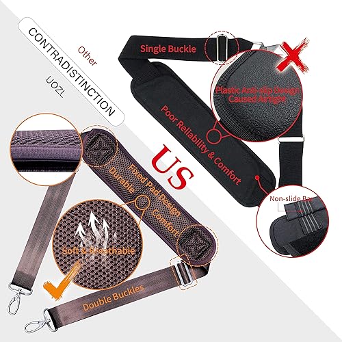 Miniatura 4 de UOZL Correas de hombro de 59 pulgadas con acolchado fijo ultra grueso para bolsa de portátil, bolsa de mensajero, bolsa de herramientas para