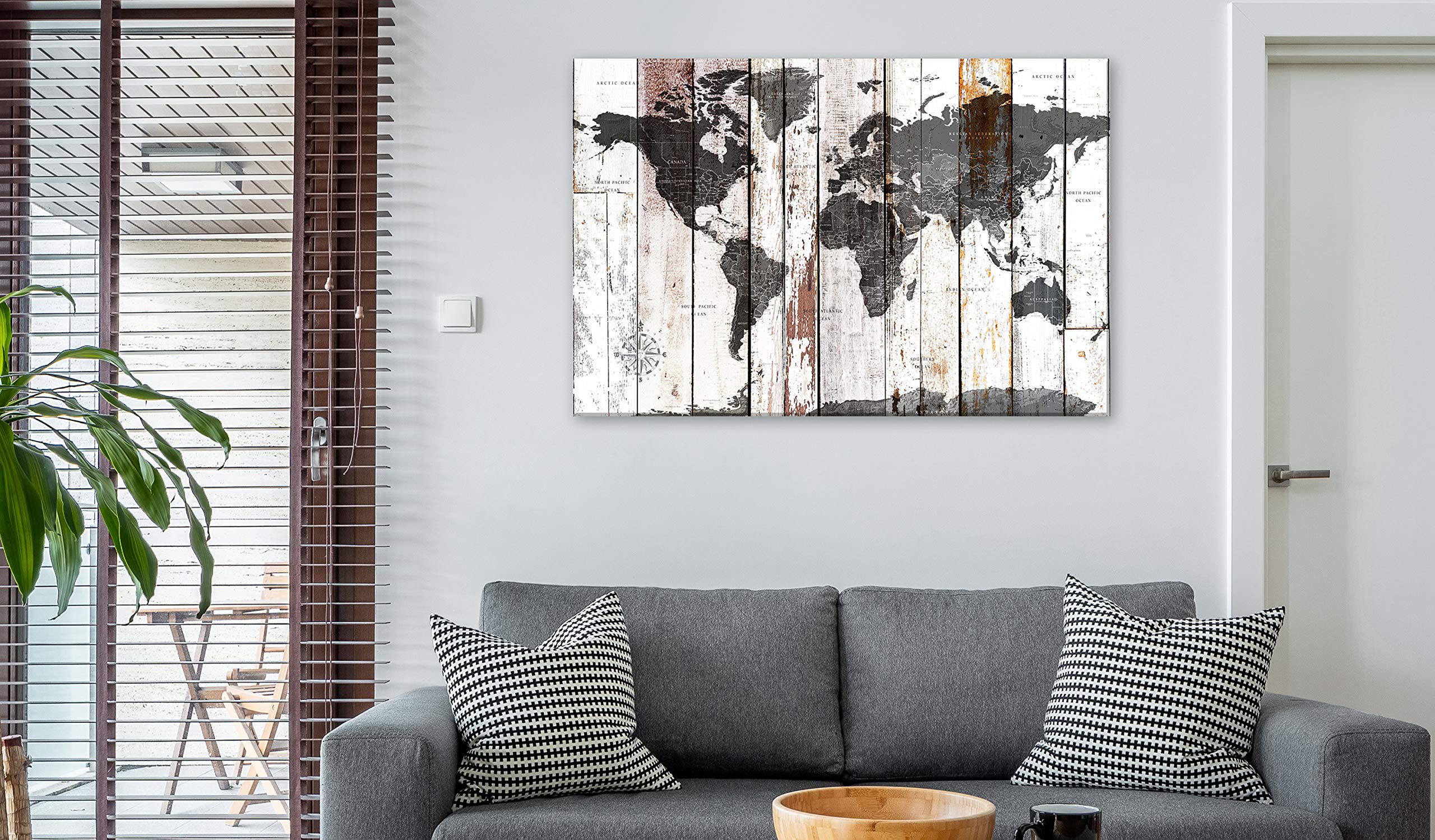 murando Cuadro Acústico Mapamundi 120x80 cm espuma acústica absorbe