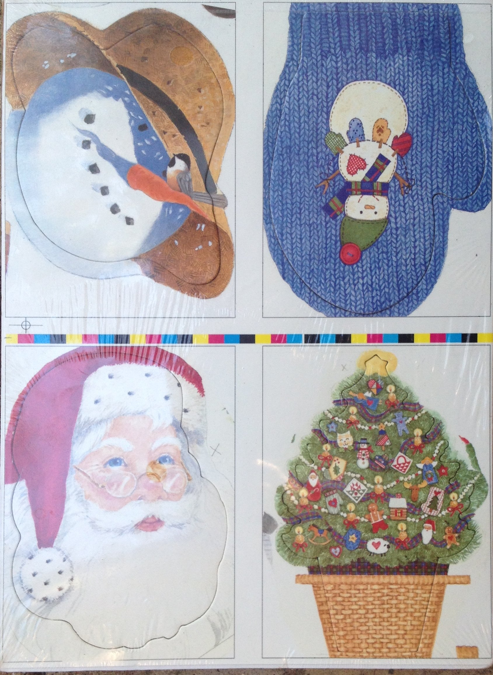 Set of 8 Yesterboard Collection Cork Coasters, Christmas Theme