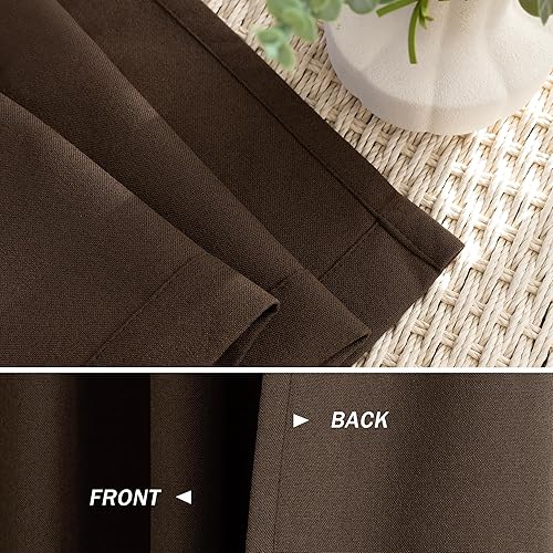 Miniatura 10 de Cortina plisada total opaca de 54 pulgadas de ancho x 84 pulgadas de largo, cortina plisada impermeable de lino con textura triple con alzapaños