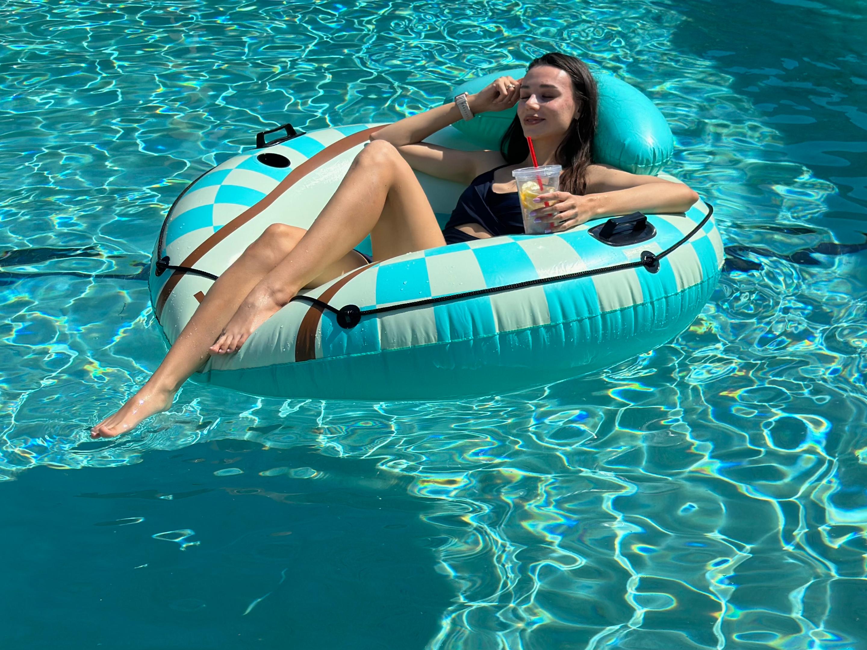 Canvas Fun Pool Floaties Lana Noodle Pool Float With Sunbrella