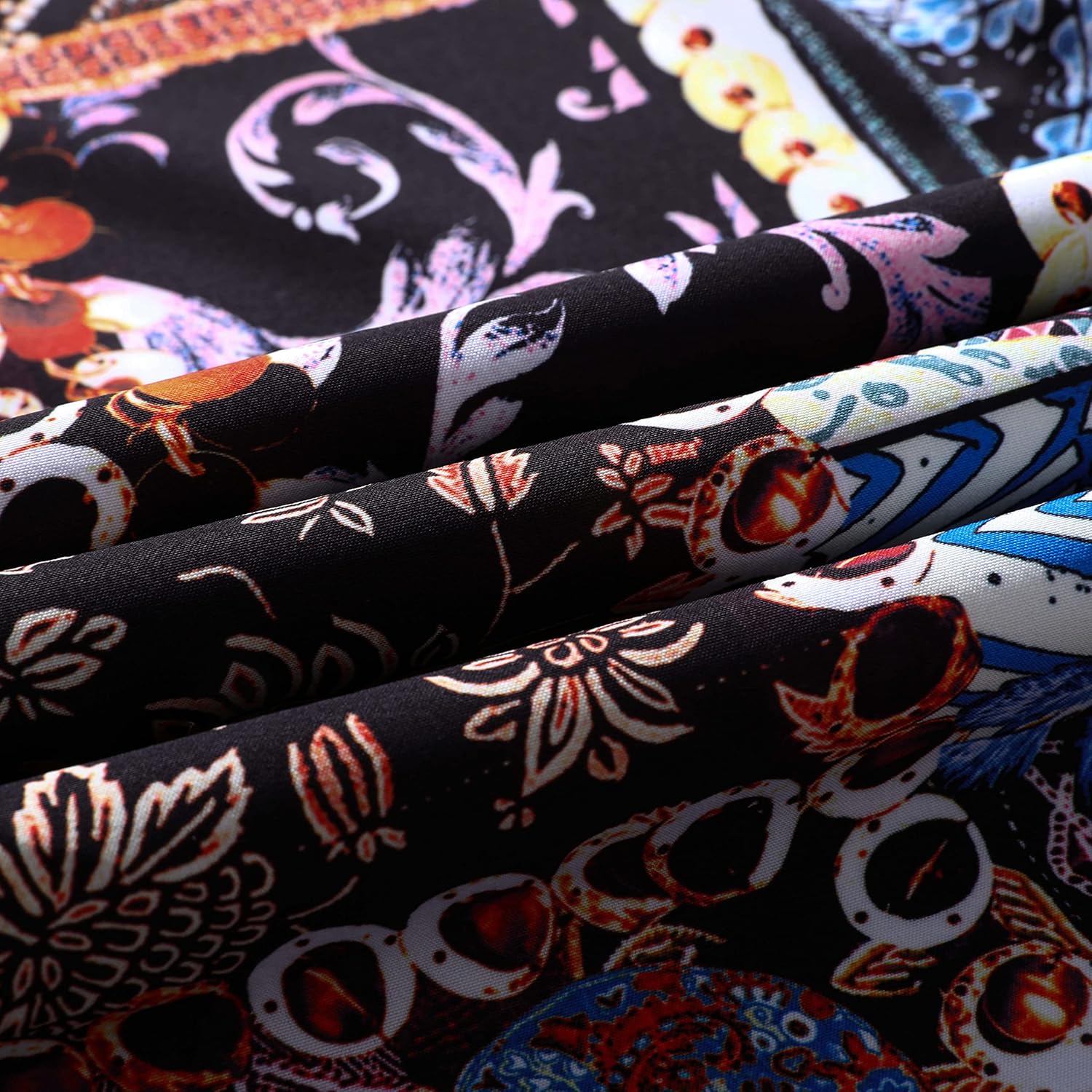 SheLucki Hawaiian Shirt for Men, Unisex Summer Beach Casual Short Sleeve Button Down Shirts, Printed Palmshadow Clothing - Image 6