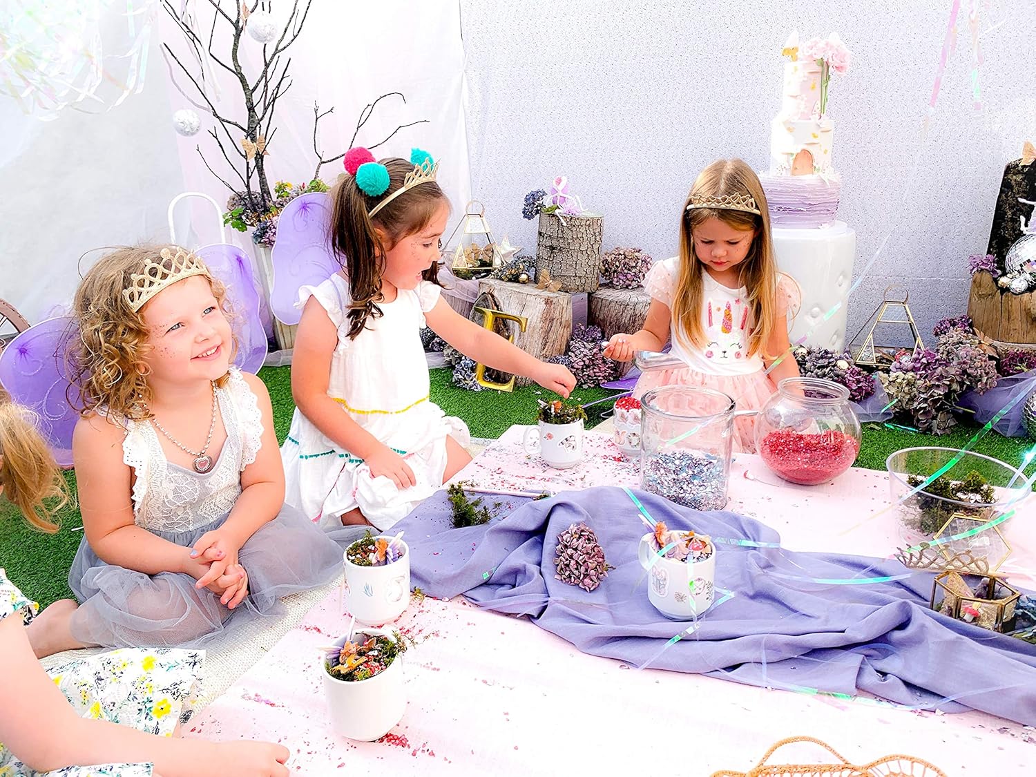 Talking Tables Tiara and Fairy Wand Set Perfect for Girls Birthday, Baby Shower, Bridal Shower, Pretty Princess Party, Fairy Party, Butterfly Party, Bachelorette Party, Halloween or Dress Up - Image 6