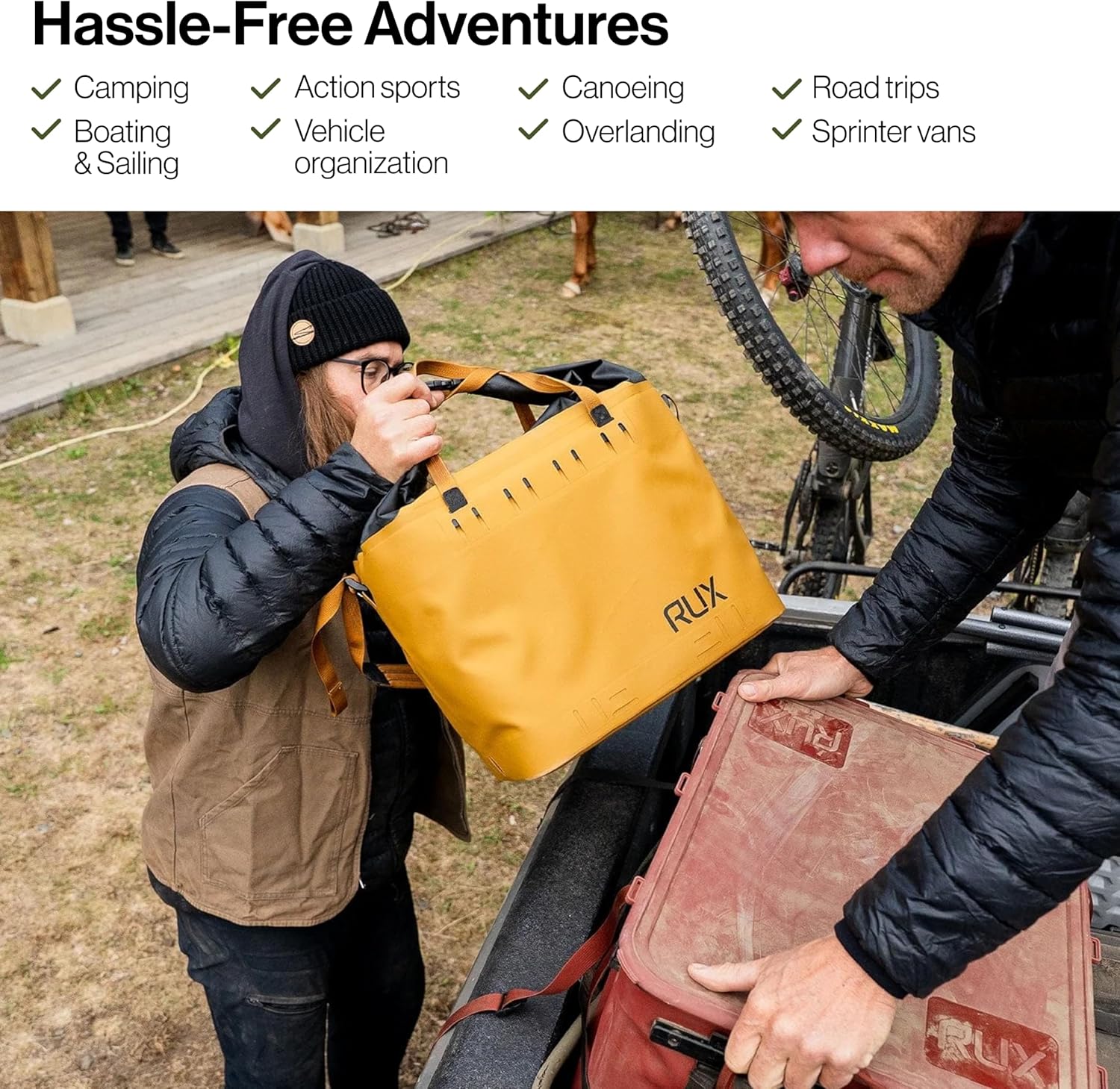 RUX Waterproof Tote Bag - Durable, Weatherproof Utility Tote For Modular Storage - Rugged, Flexible, Seam-Sealed, Packable - Image 6