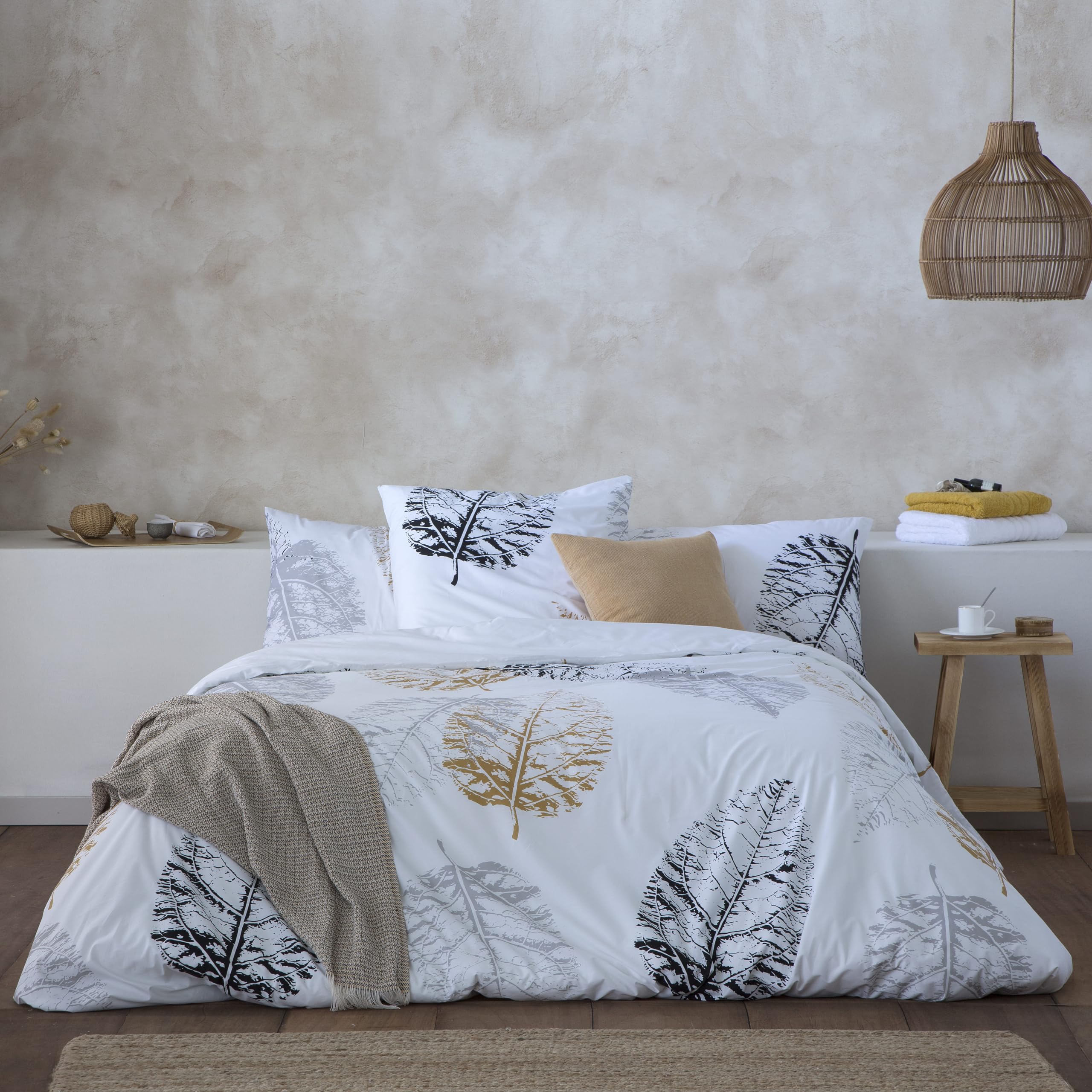 Funda nórdica Kari Cama 150 cm - 240x220 cm, algodón 200 Hilos. Cierre con Corchetes.