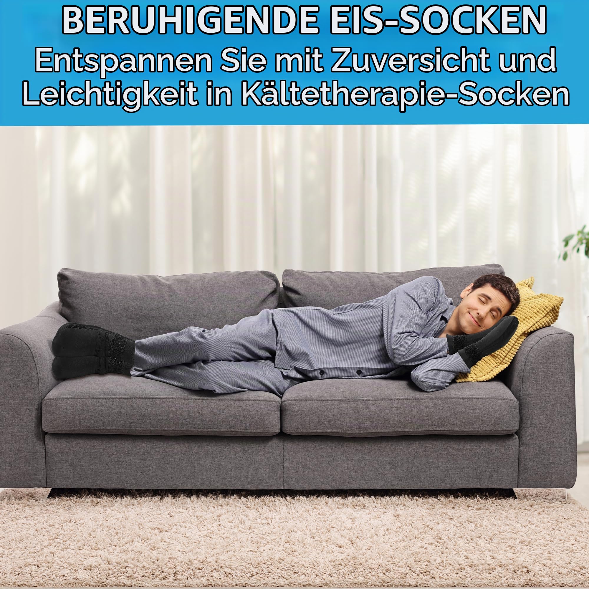 Kältetherapie-Set von Tilcare - Wiederverwendbare Gel-Fußkühlpackungen, Kältekappe und Eis-Handschuhe für Chemotherapie-Neuropathie - Chemo-Pflegepaket für Frauen & Männer