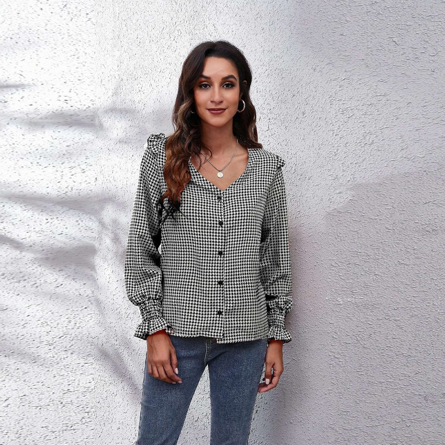 Women's Printed stripes pullover shirt