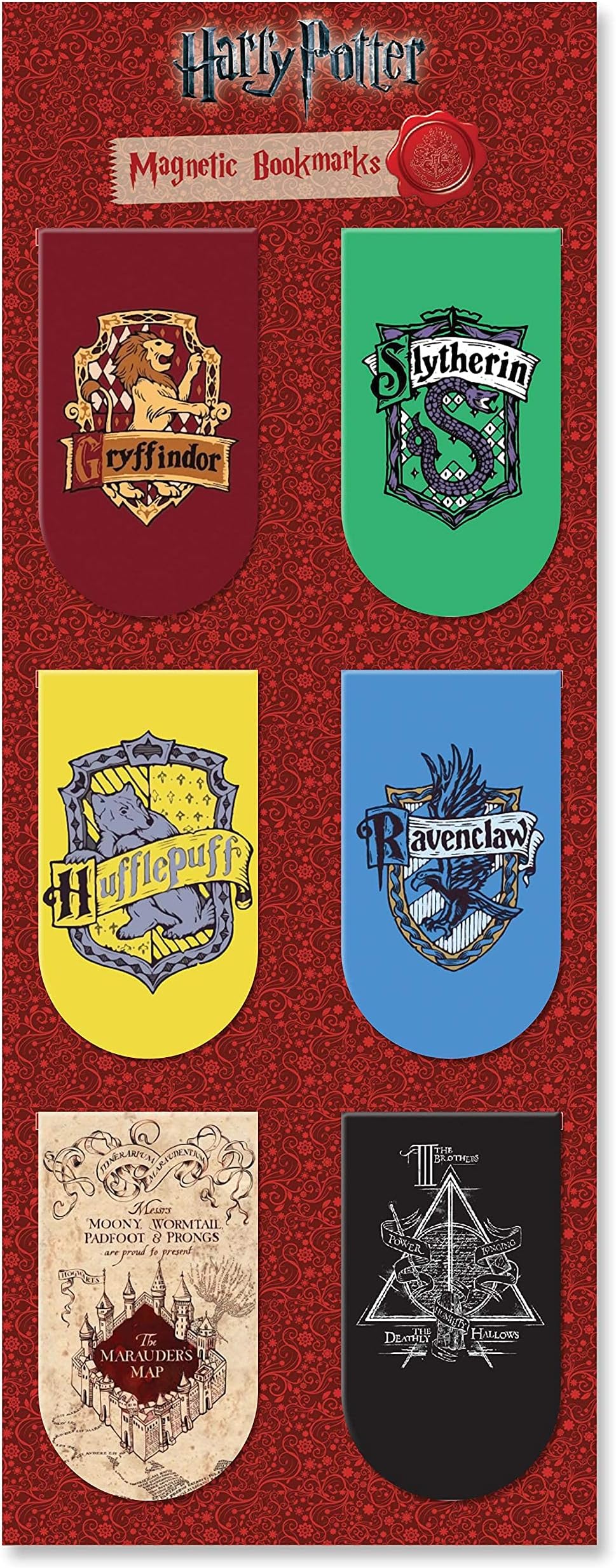 MCSID RAZZ MC SID Harry Potter Pack of 6 New Magnetic Bookmarks | Gift for Readers and Book Lovers| Girlfriends/Boyfriends gift - Officially Licensed by Warner Bros, USA