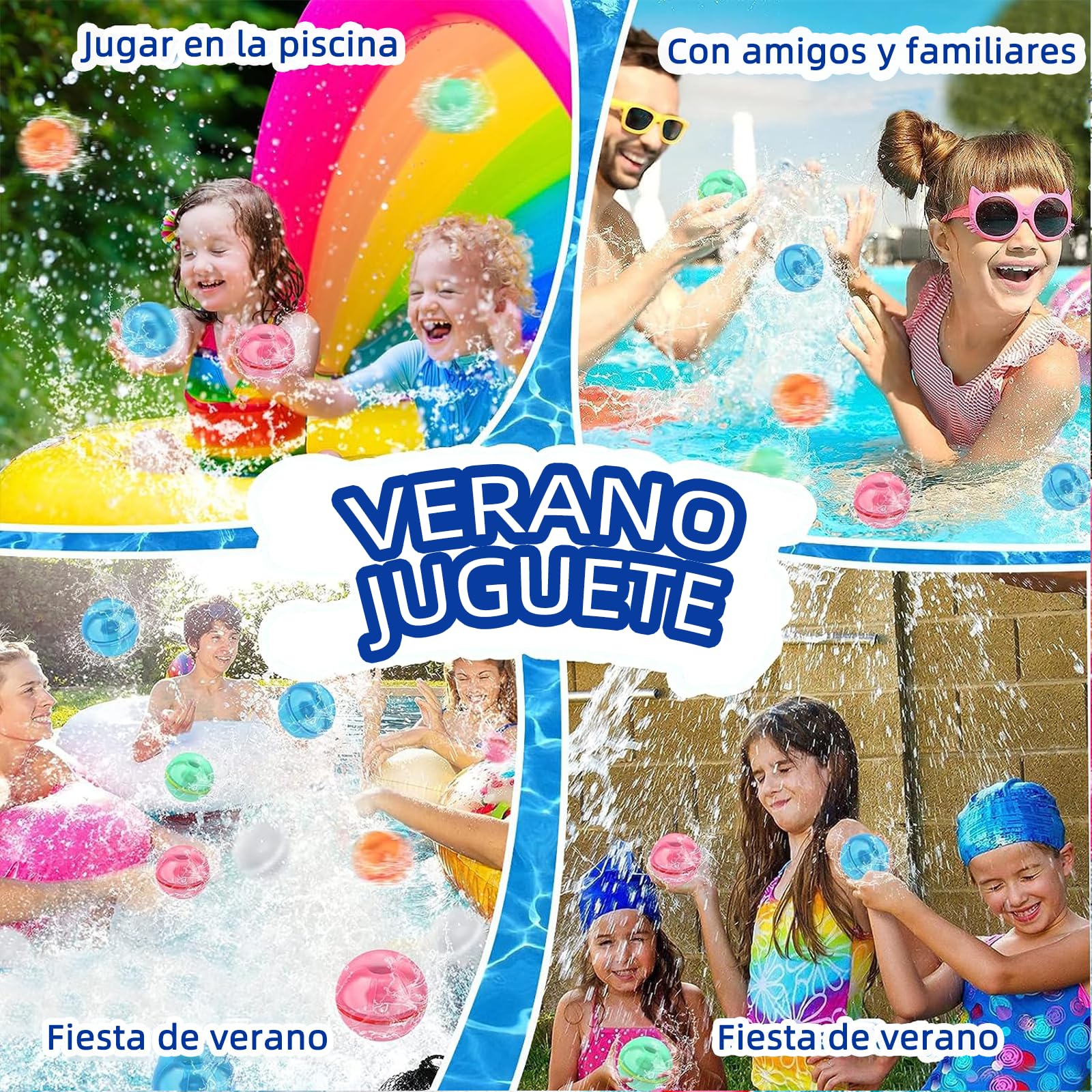 Niurome Globos De Agua Reutilizables Con Cierre Magnético – Set De 6 Con Bomba De Agua – Juguetes De Piscina Y Playa Para Niños Y Adultos – Verano 2026