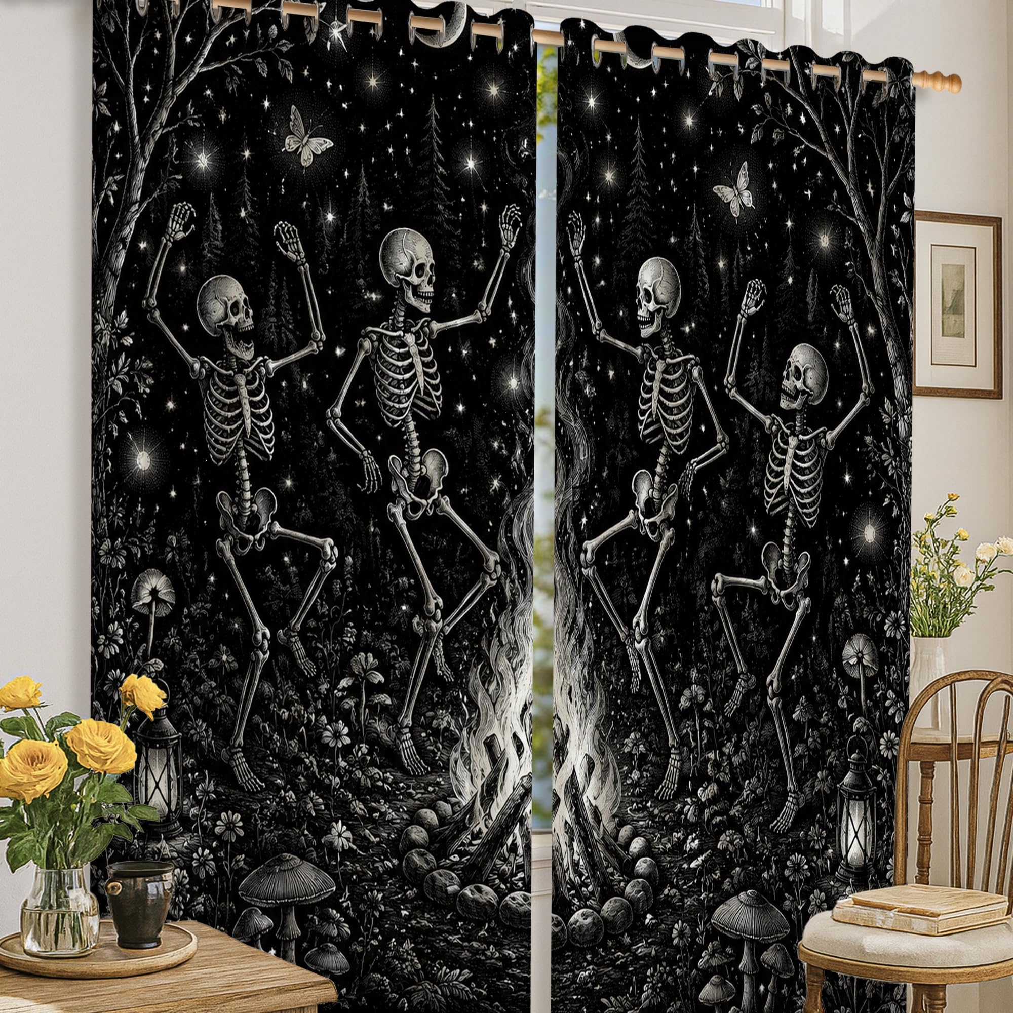 Rideaux occultants à isolation thermique contre le froid pour chambre d'enfant noir