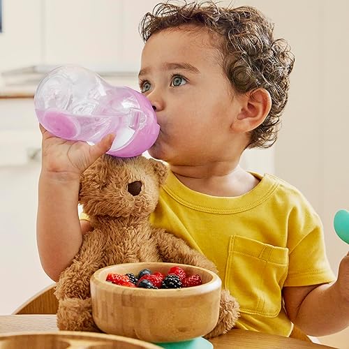 Miniatura 2 de Munchkin Any Angle - Vaso con popote con peso para niños pequeños con tapa Click Lock, 10 onzas, paquete de 2, rosamorado