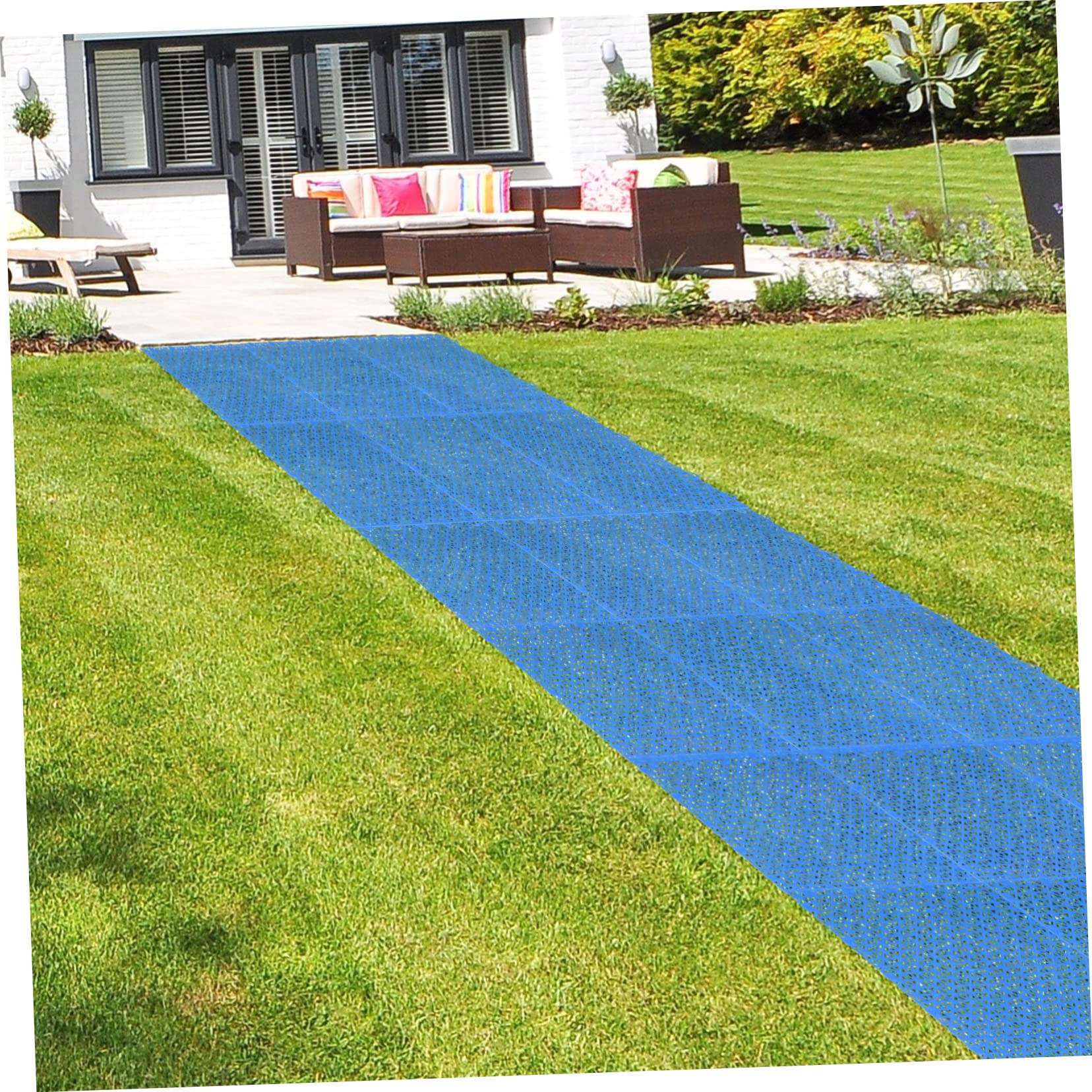 Suelo Deportivo Antideslizante PP Azul 6 Piezas, Estructura