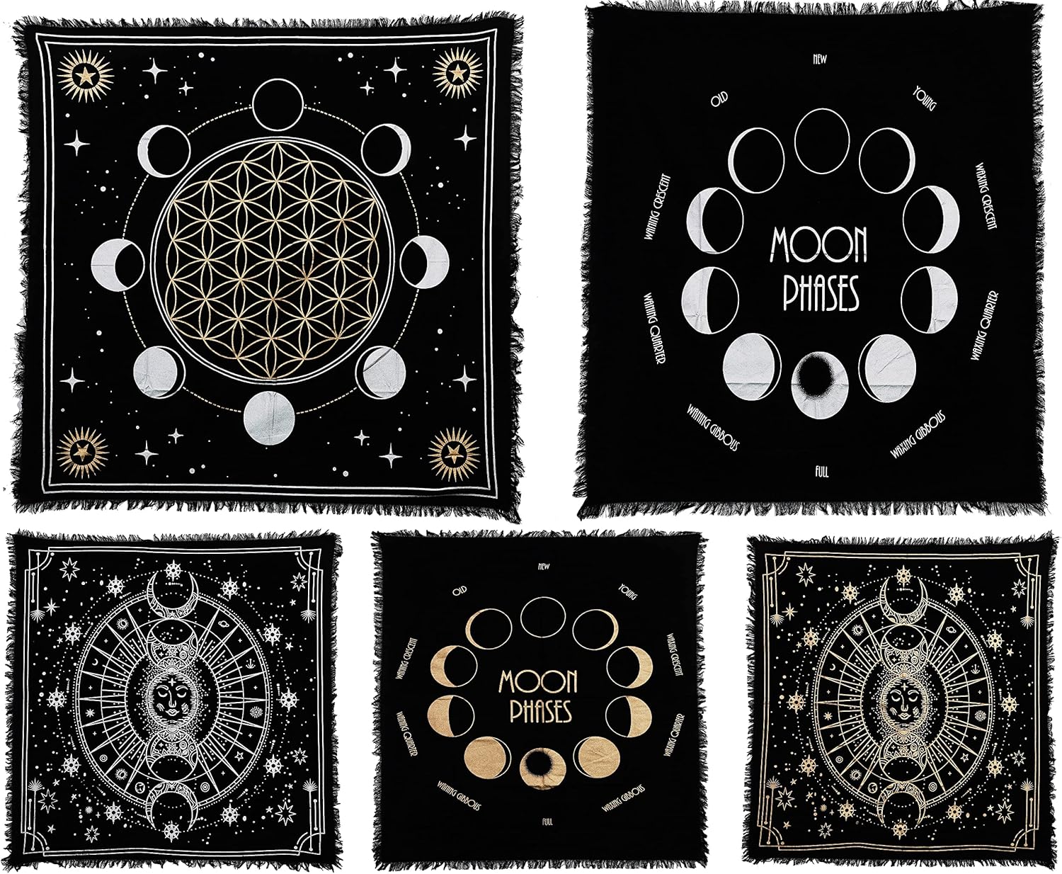 Amazon.com: Indian Consigners Moon Phases Alter Table Cover : Home ...