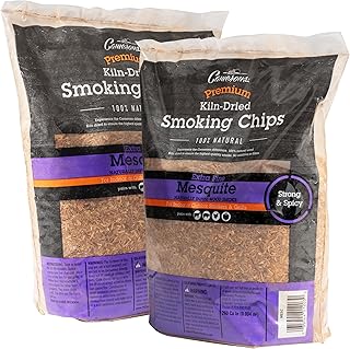 Camerons Products Smoking Chips - (Mesquite) - Kiln Dried, 4 Pound Bag, 260 cu. in. - Barbecue Chips, Natural Extra Fine Wood Smoker Sawdust Shavings