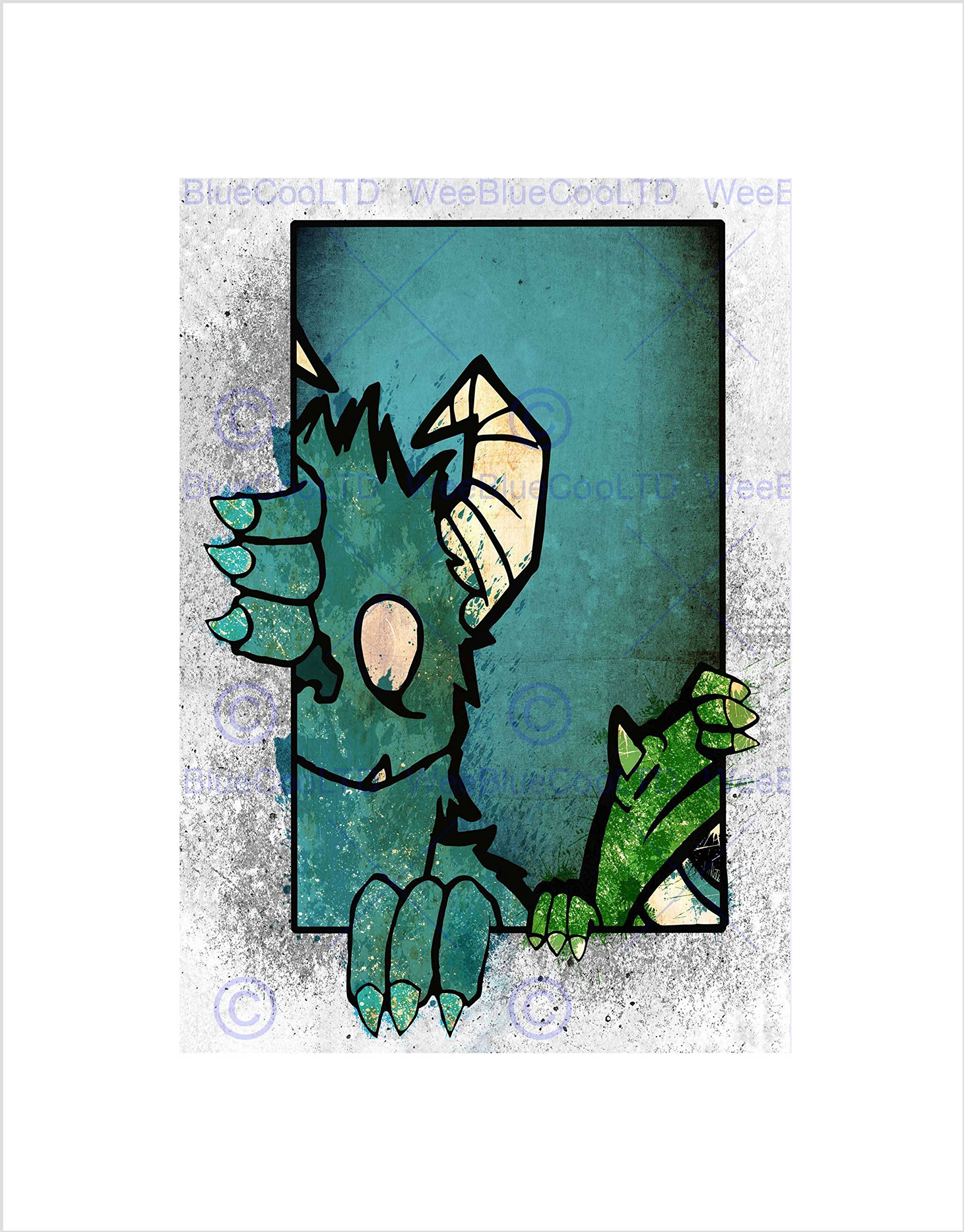 Wee Blue Coo Monsters Inc Drawing Art Wall Art Print