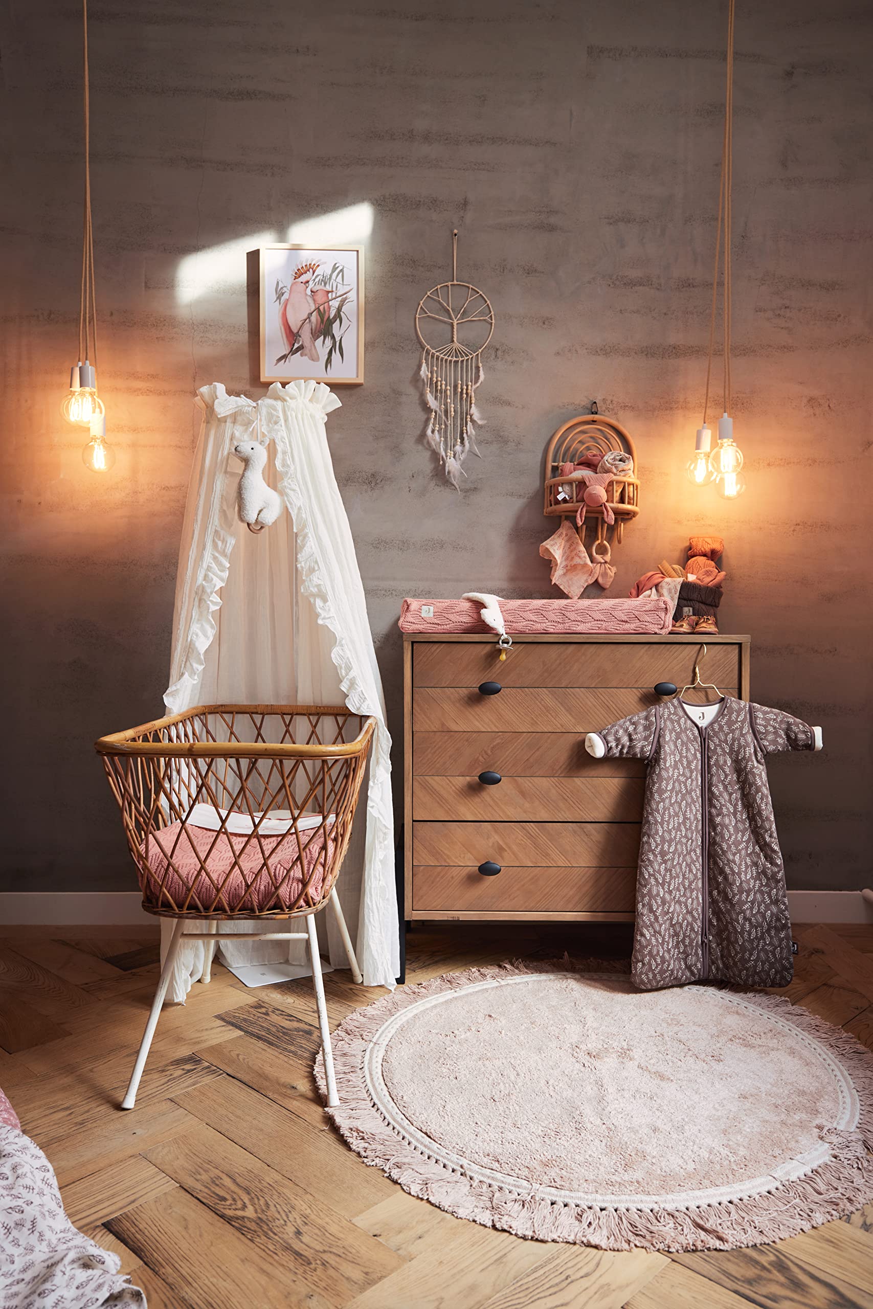 Jollein 002-001-66041 Vintage Bed Canopy 155 X 280 cm Ruffled Ivory for Children's Bed, W 110.2" x L 61" (1 Panels) - Image 2