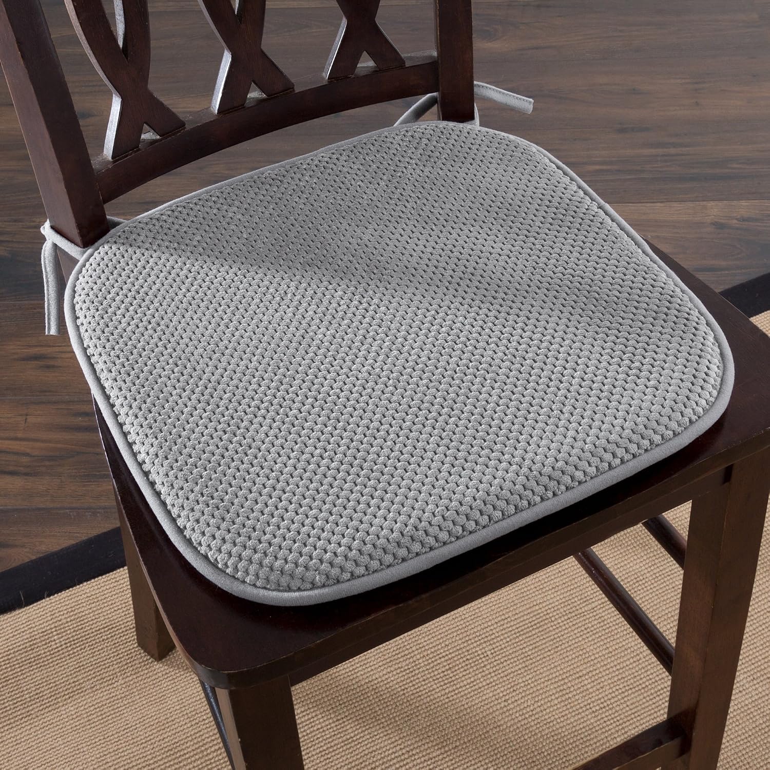 Lavish Home Chair Pad - Platinum