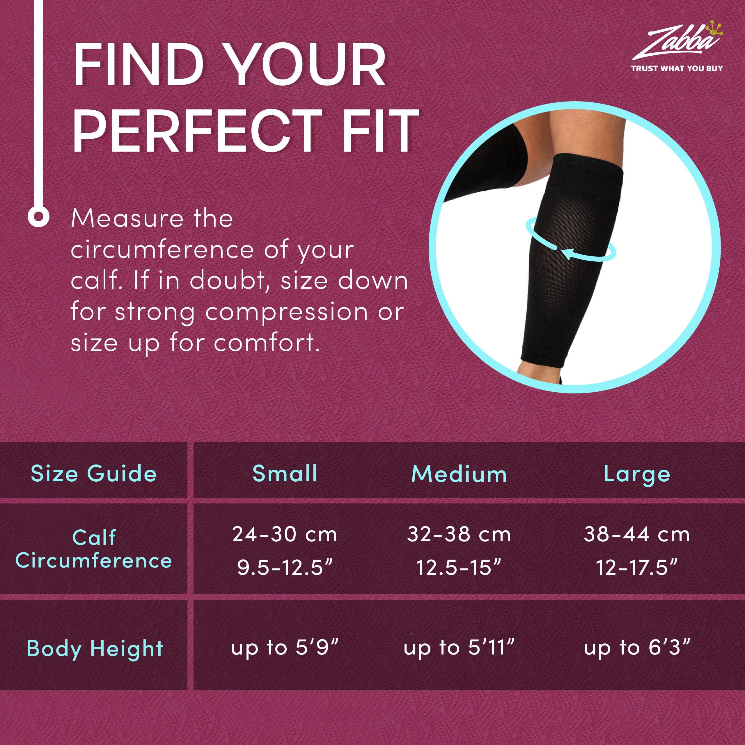 Modetro Sports Medias Compresivas - Manga de Compresión, Calcetines Unisex Compresivos para Dolor de gemelos, Calambres en la Pierna y Circulación, ideal para running