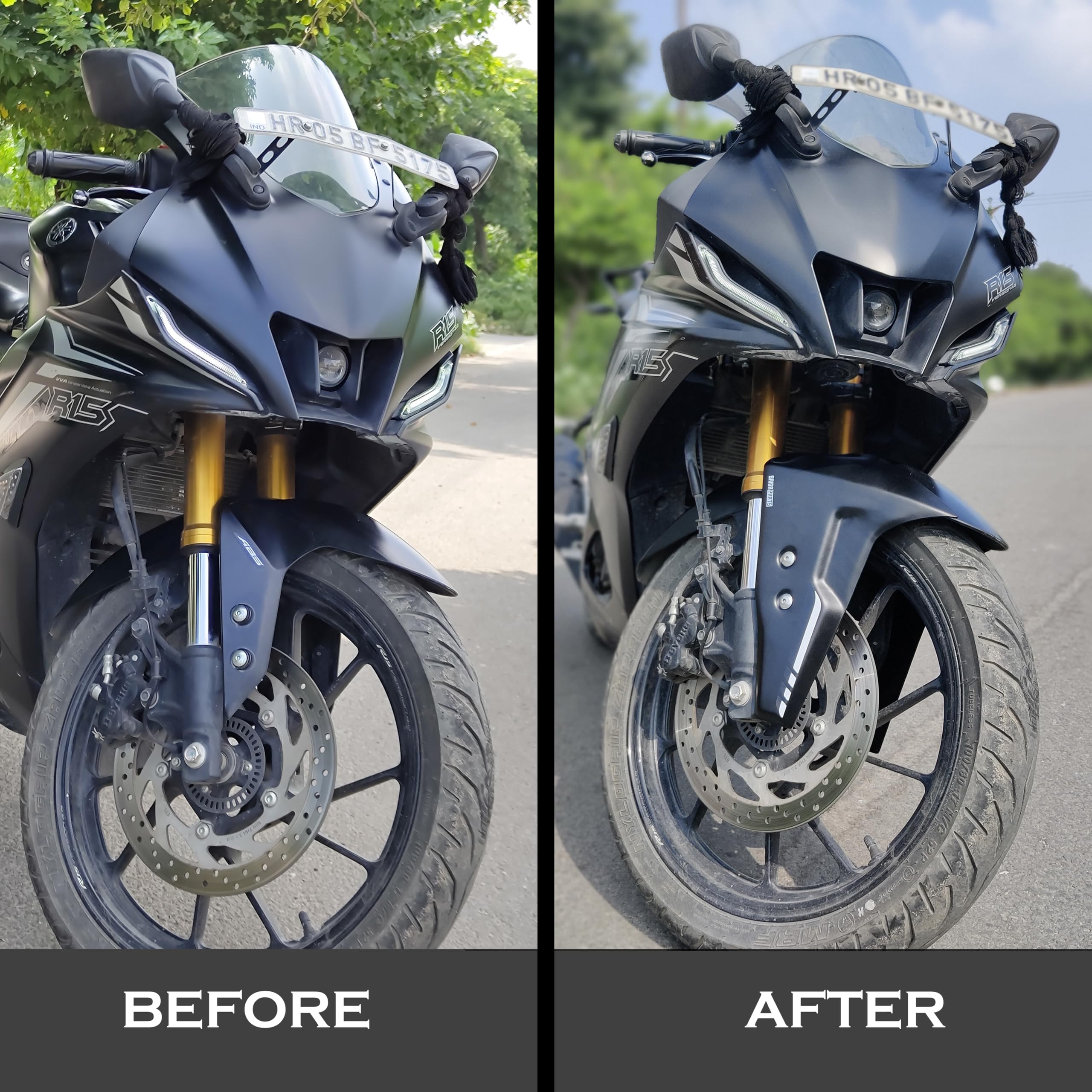 Saiga Parts R15 V3 Back Mudguard Clearance Yamaha R15 V2 Back