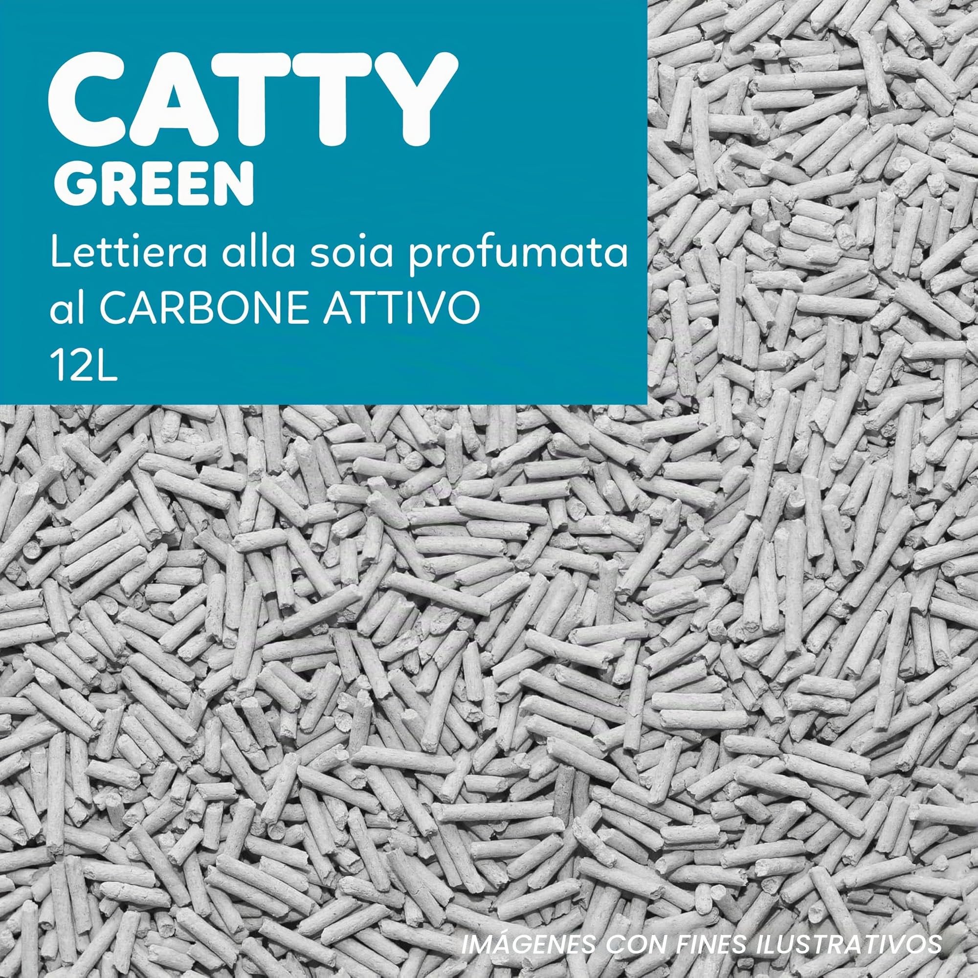 Aqpet Friends CattyGreen Arena para Gatos de Soja Natural de Origen Vegetal, sin Fragancia de carbón Activo