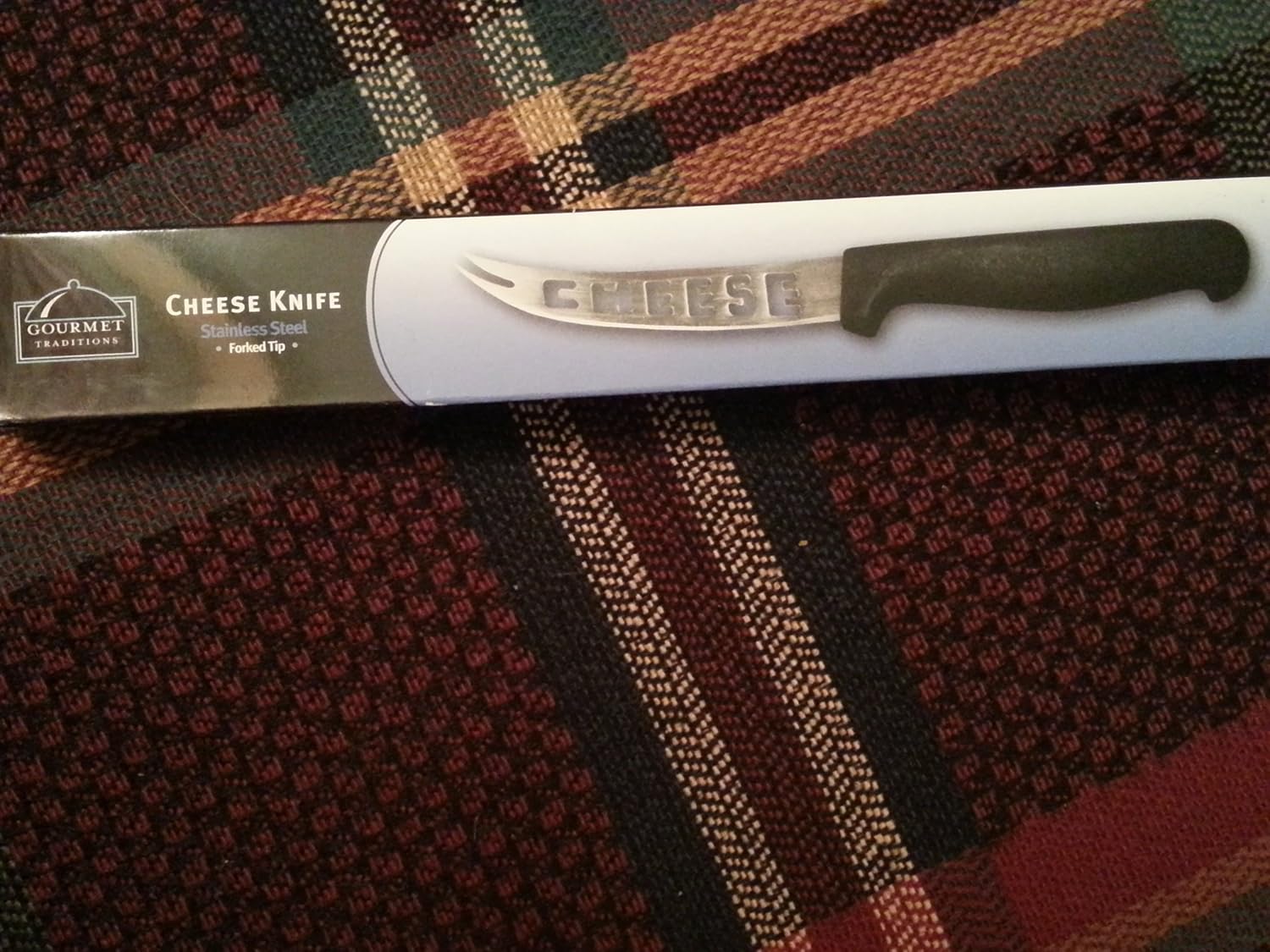 Gourmet Traditions Cheese Knife Stainless Steel Forked Tip